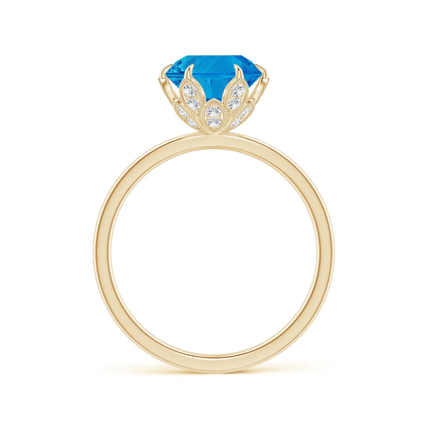 AAAA - Swiss Blue Topaz / 2.24 CT / 14 KT Yellow Gold