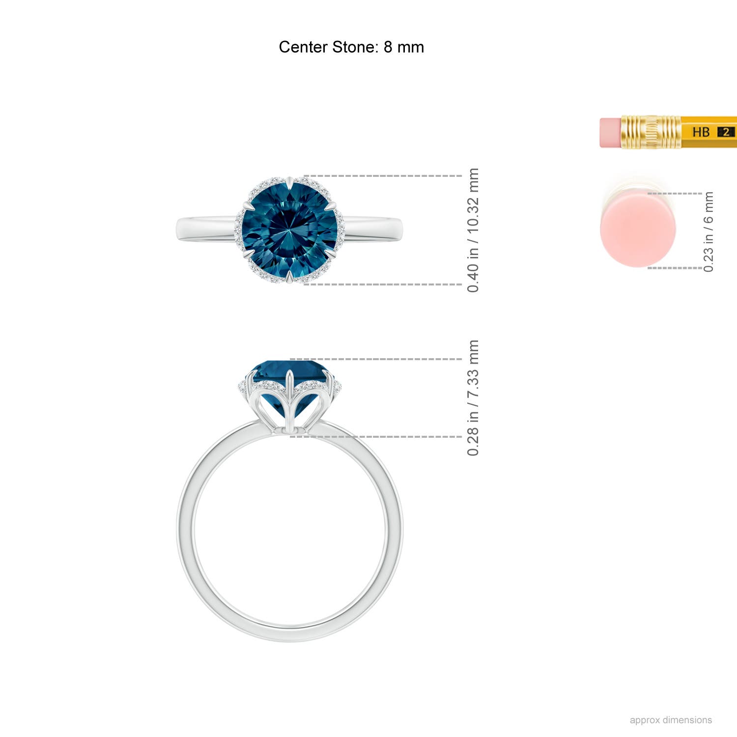 AAAA - London Blue Topaz / 2.17 CT / 14 KT White Gold