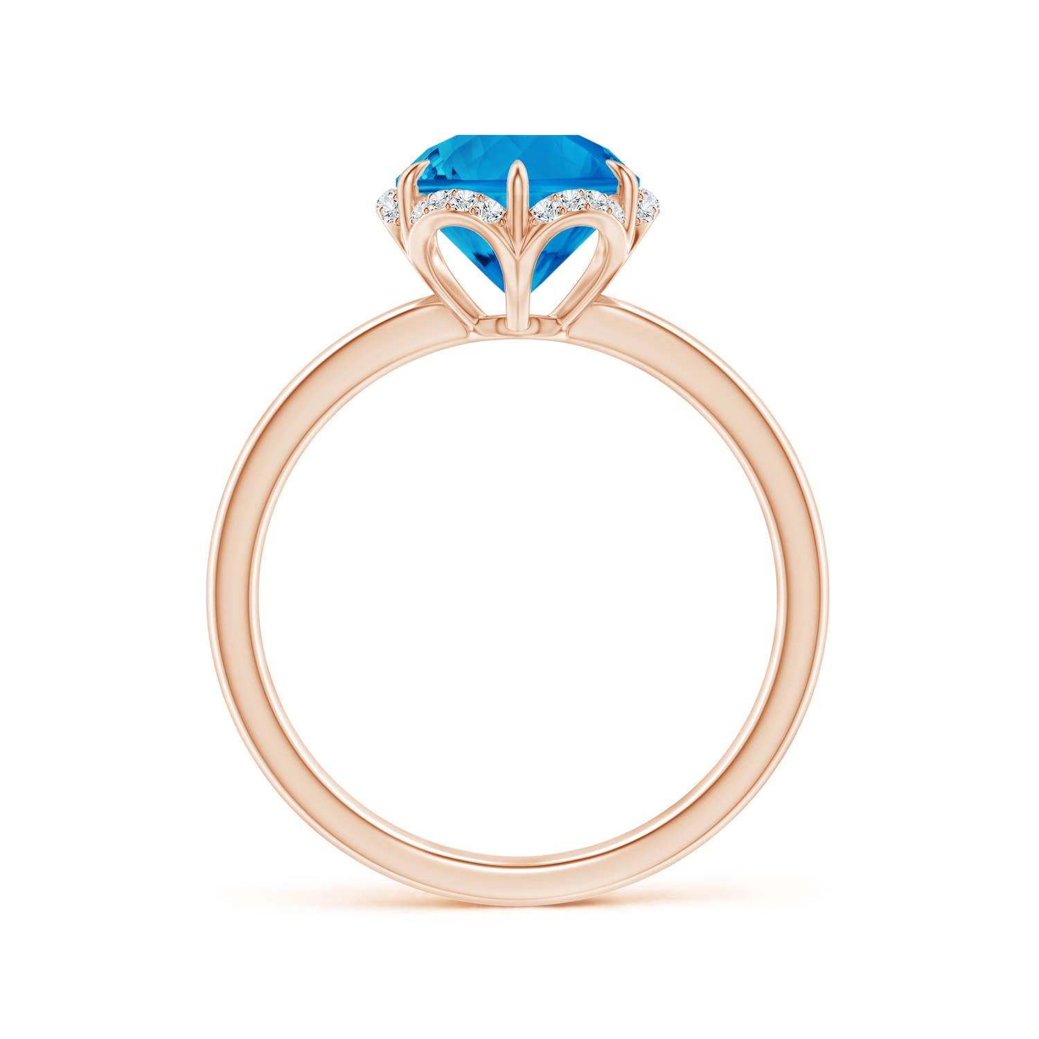 AAAA - Swiss Blue Topaz / 2.17 CT / 14 KT Rose Gold