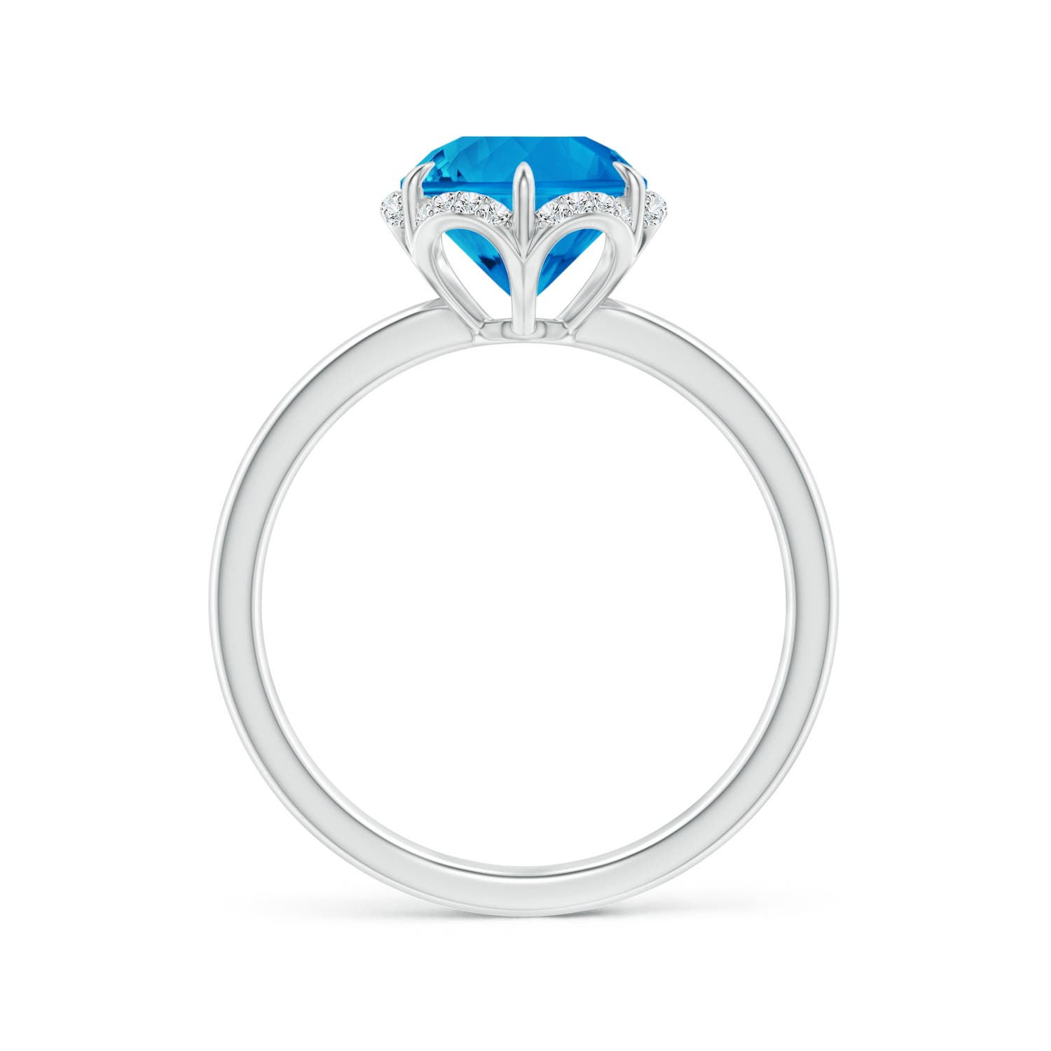 AAAA - Swiss Blue Topaz / 2.17 CT / 14 KT White Gold