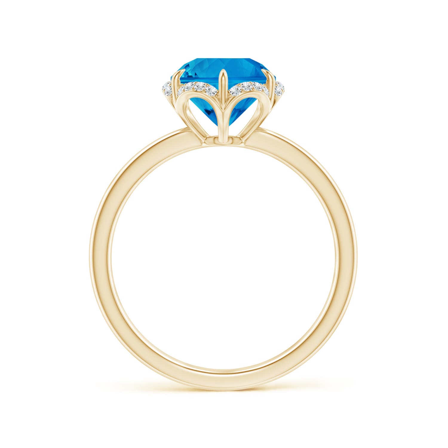 AAAA - Swiss Blue Topaz / 2.17 CT / 14 KT Yellow Gold