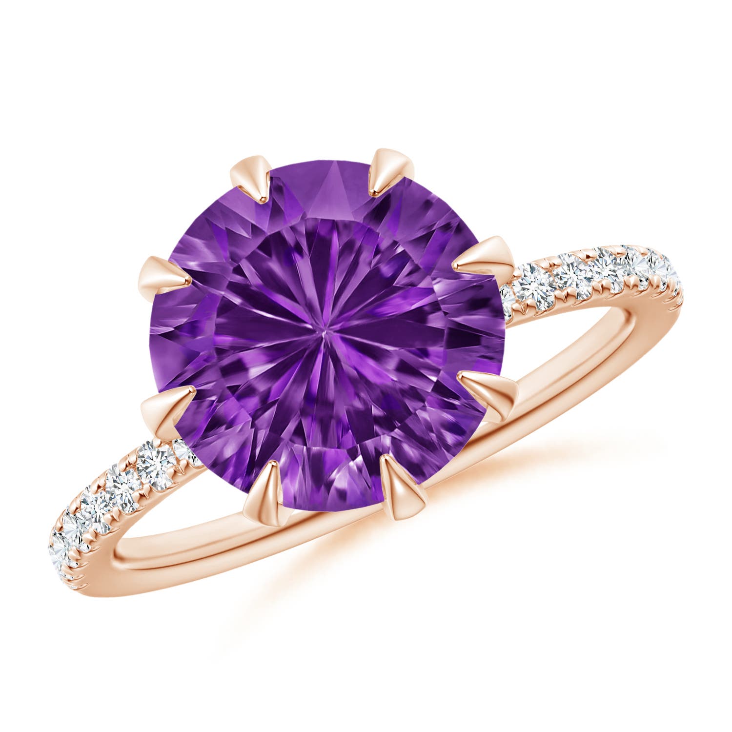 AAAA - Amethyst / 3.4 CT / 14 KT Rose Gold