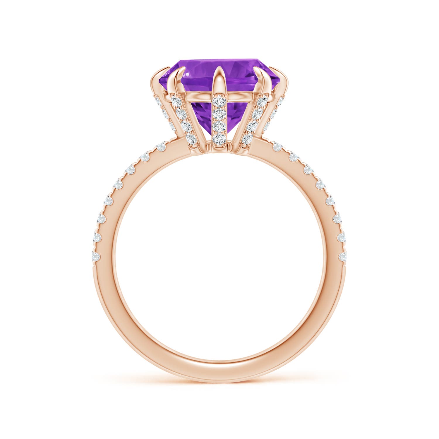 AAAA - Amethyst / 3.4 CT / 14 KT Rose Gold