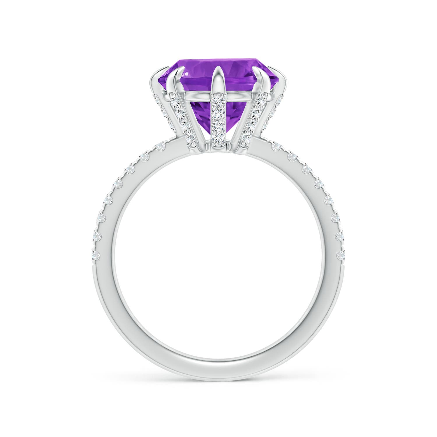 AAAA - Amethyst / 3.4 CT / 14 KT White Gold