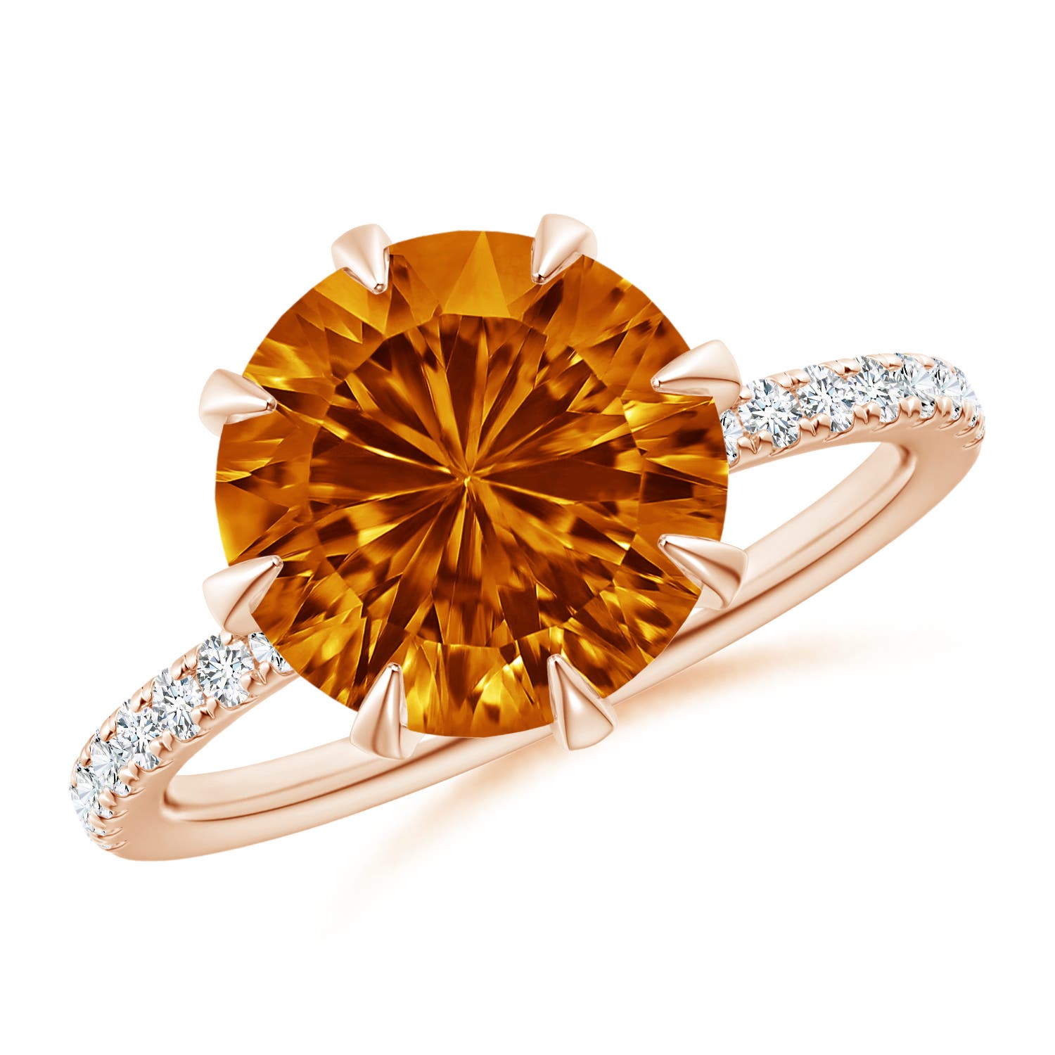 AAAA - Citrine / 3.4 CT / 14 KT Rose Gold