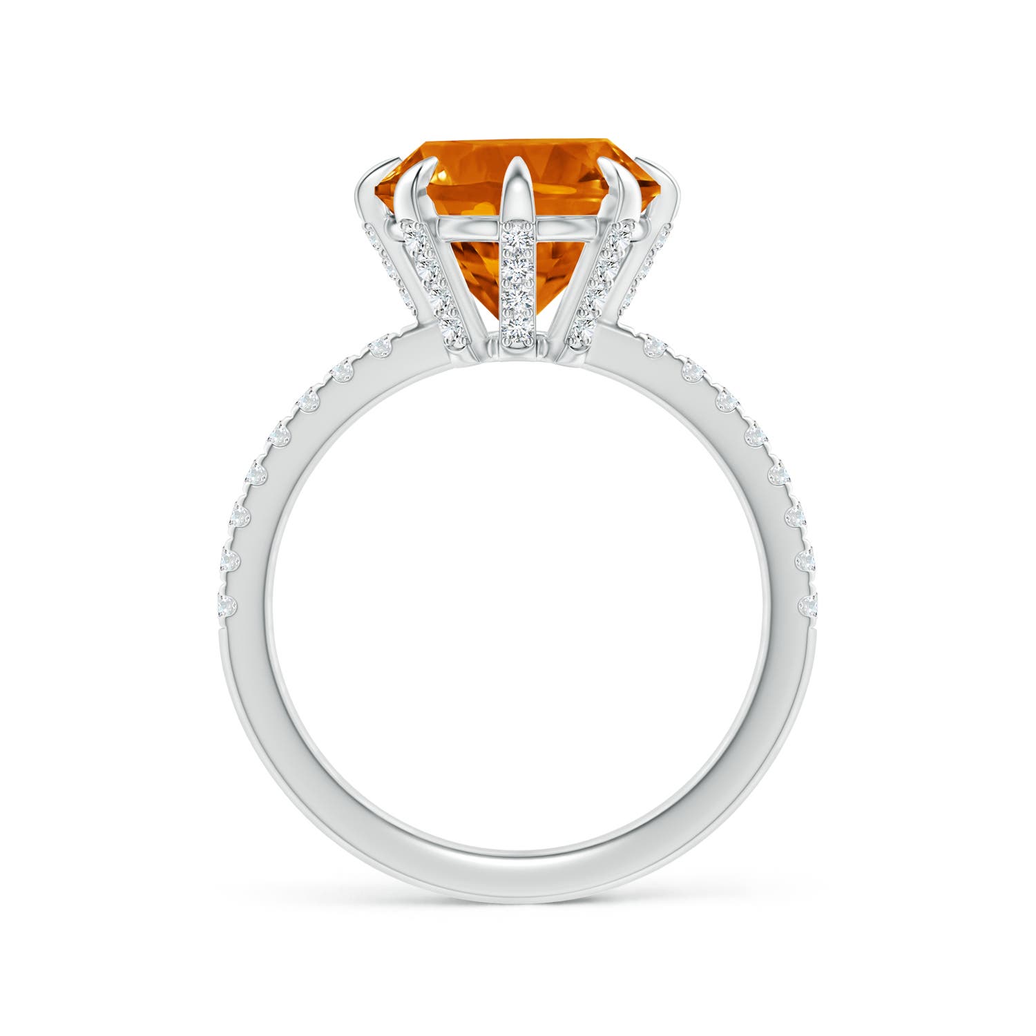 AAAA - Citrine / 3.4 CT / 14 KT White Gold