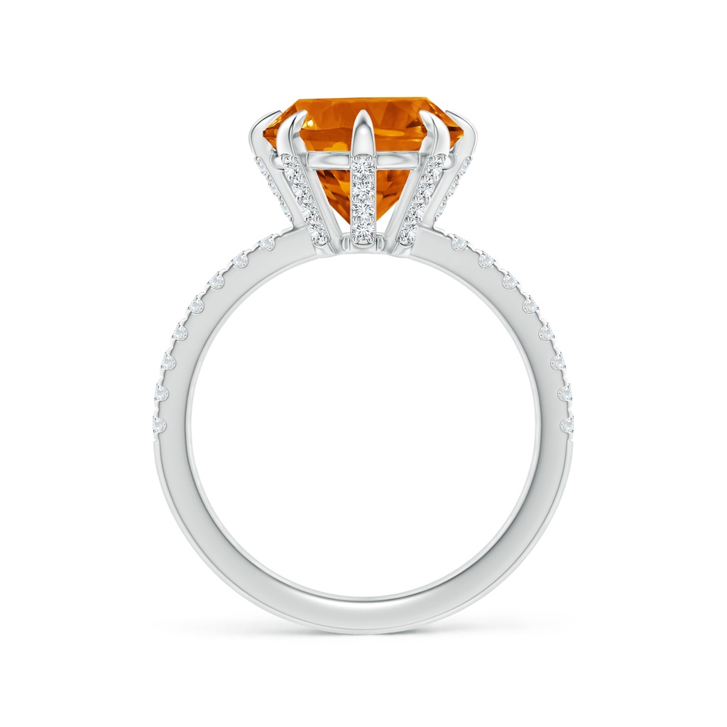10mm AAAA Eight Prong-Set Round Citrine Solitaire Ring in White Gold Side-1
