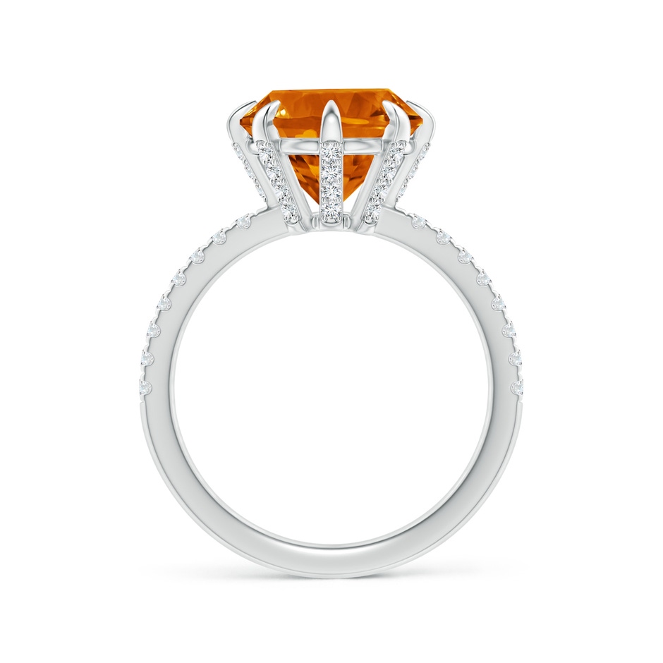 10mm AAAA Eight Prong-Set Round Citrine Solitaire Ring in White Gold side-1