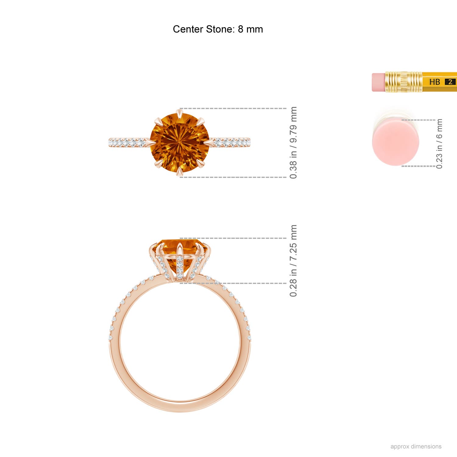 AAAA - Citrine / 2.07 CT / 14 KT Rose Gold