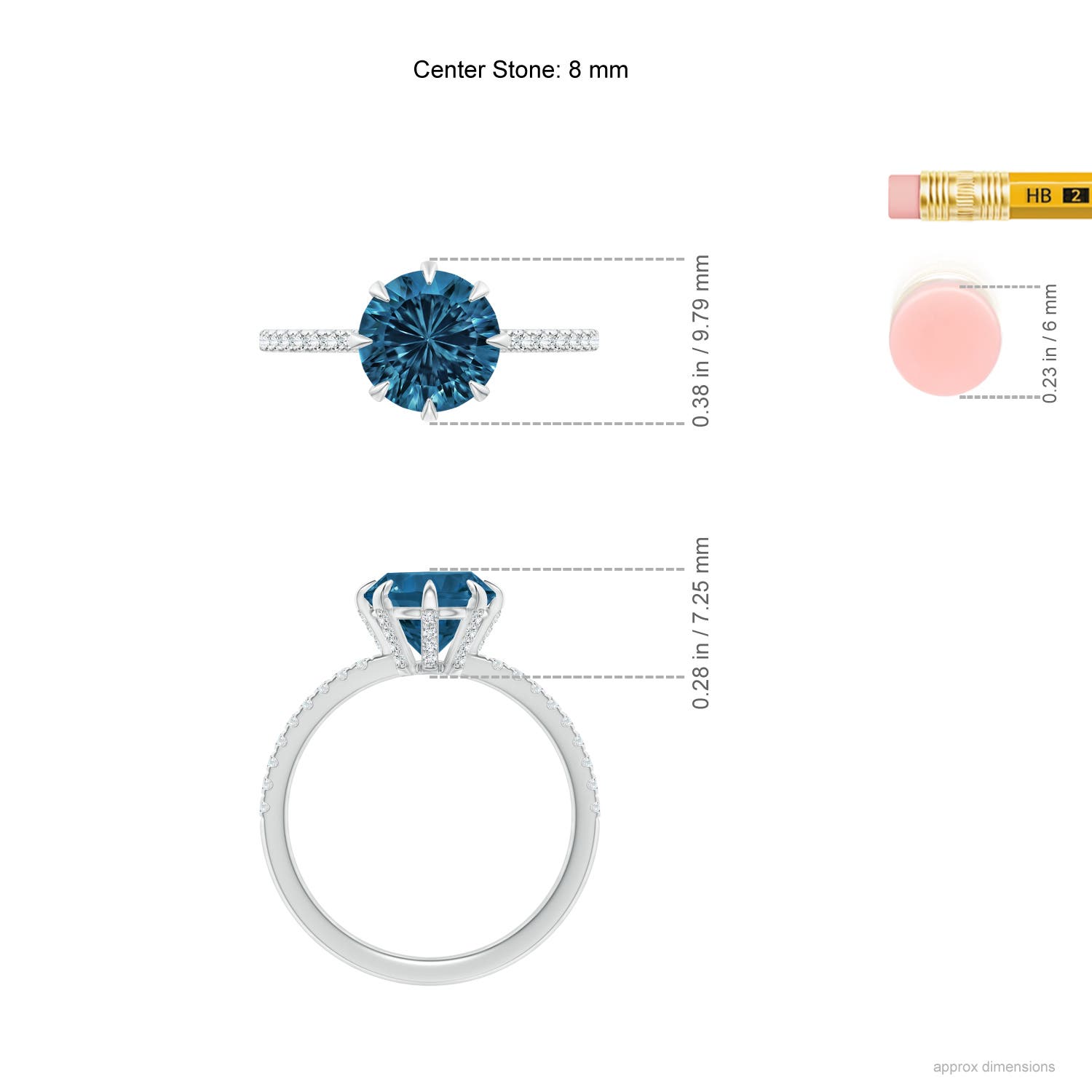 AAAA - London Blue Topaz / 2.37 CT / 14 KT White Gold