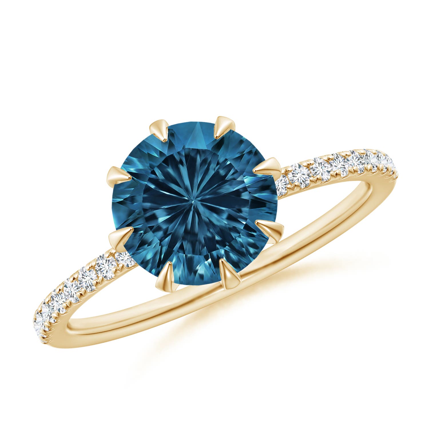 AAAA - London Blue Topaz / 2.37 CT / 14 KT Yellow Gold