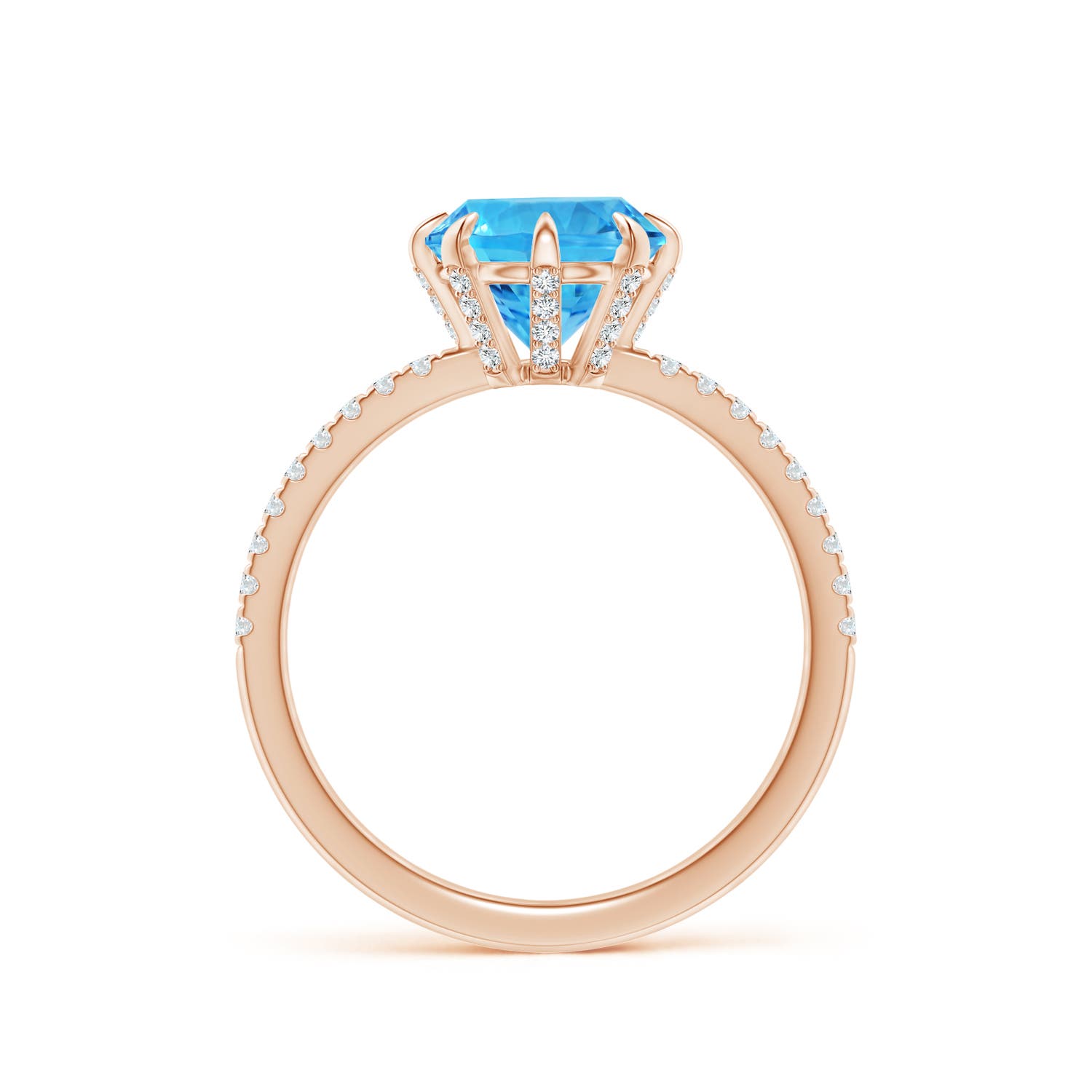 AAAA - Swiss Blue Topaz / 2.37 CT / 14 KT Rose Gold