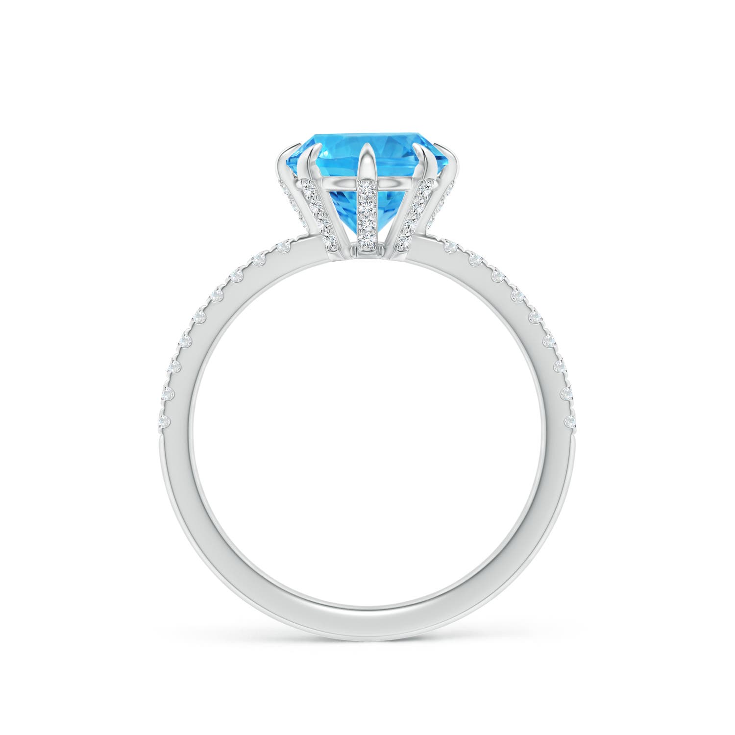 AAAA - Swiss Blue Topaz / 2.37 CT / 14 KT White Gold