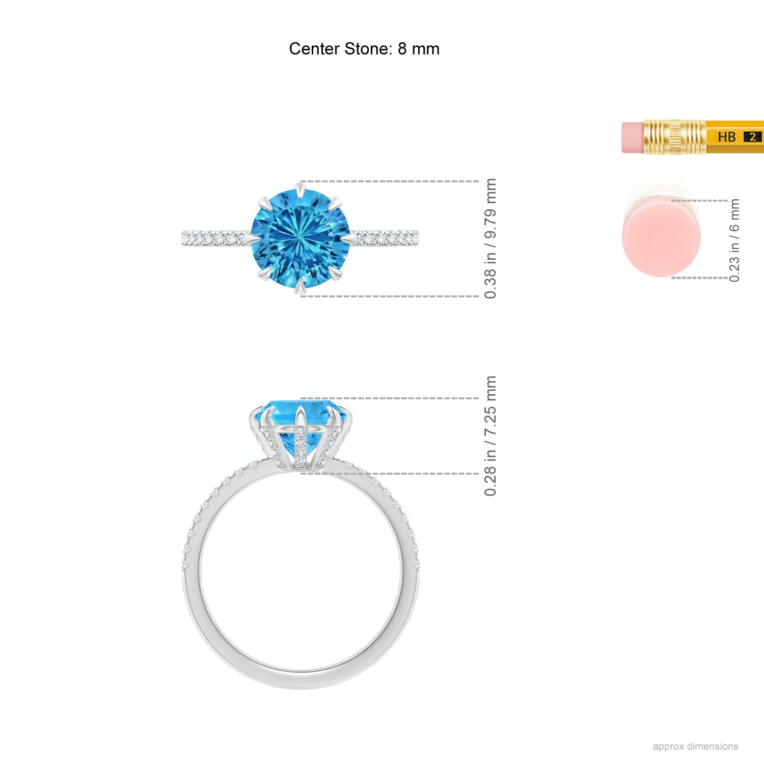 AAAA - Swiss Blue Topaz / 2.37 CT / 14 KT White Gold