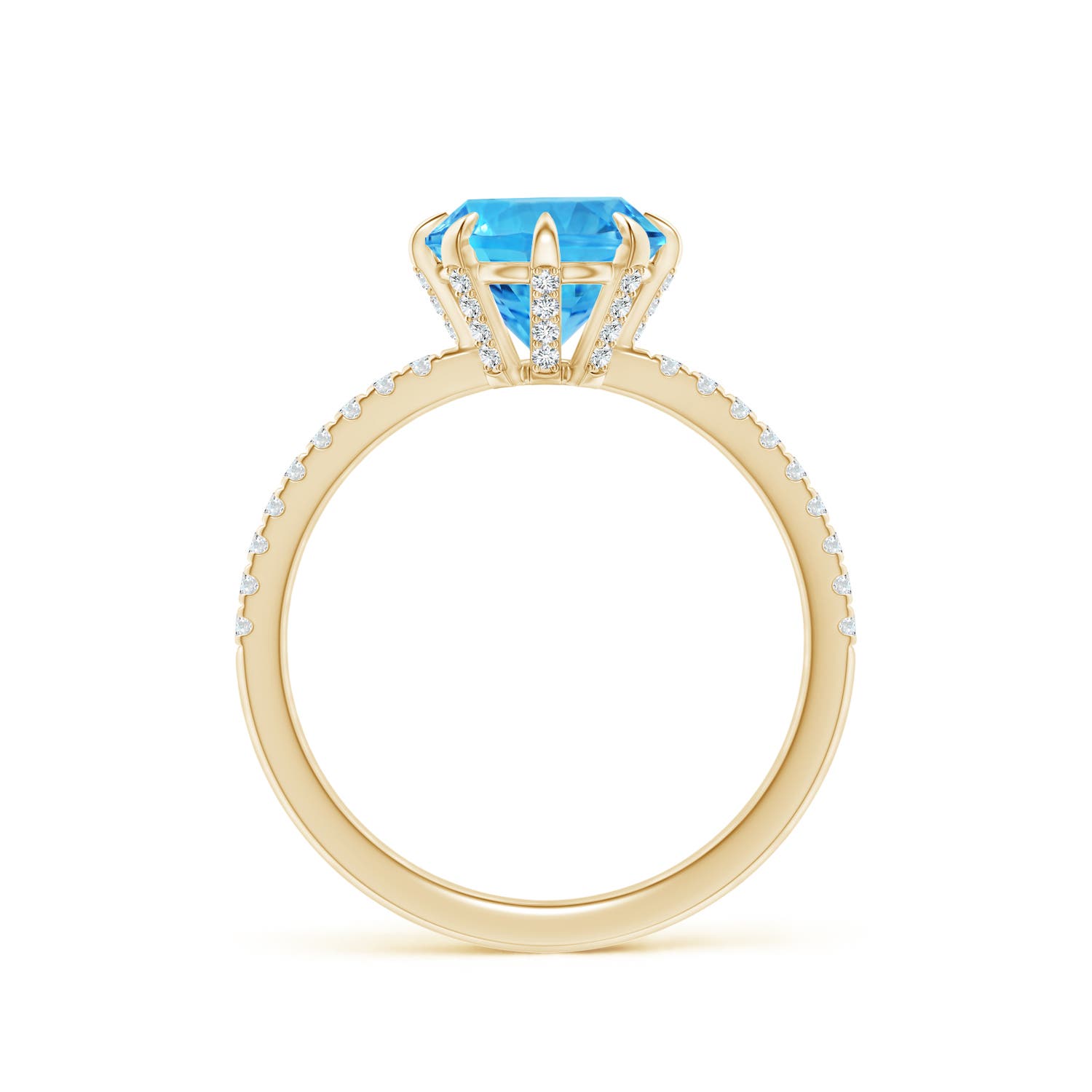 AAAA - Swiss Blue Topaz / 2.37 CT / 14 KT Yellow Gold