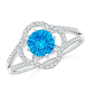 Round AAAA Swiss Blue Topaz