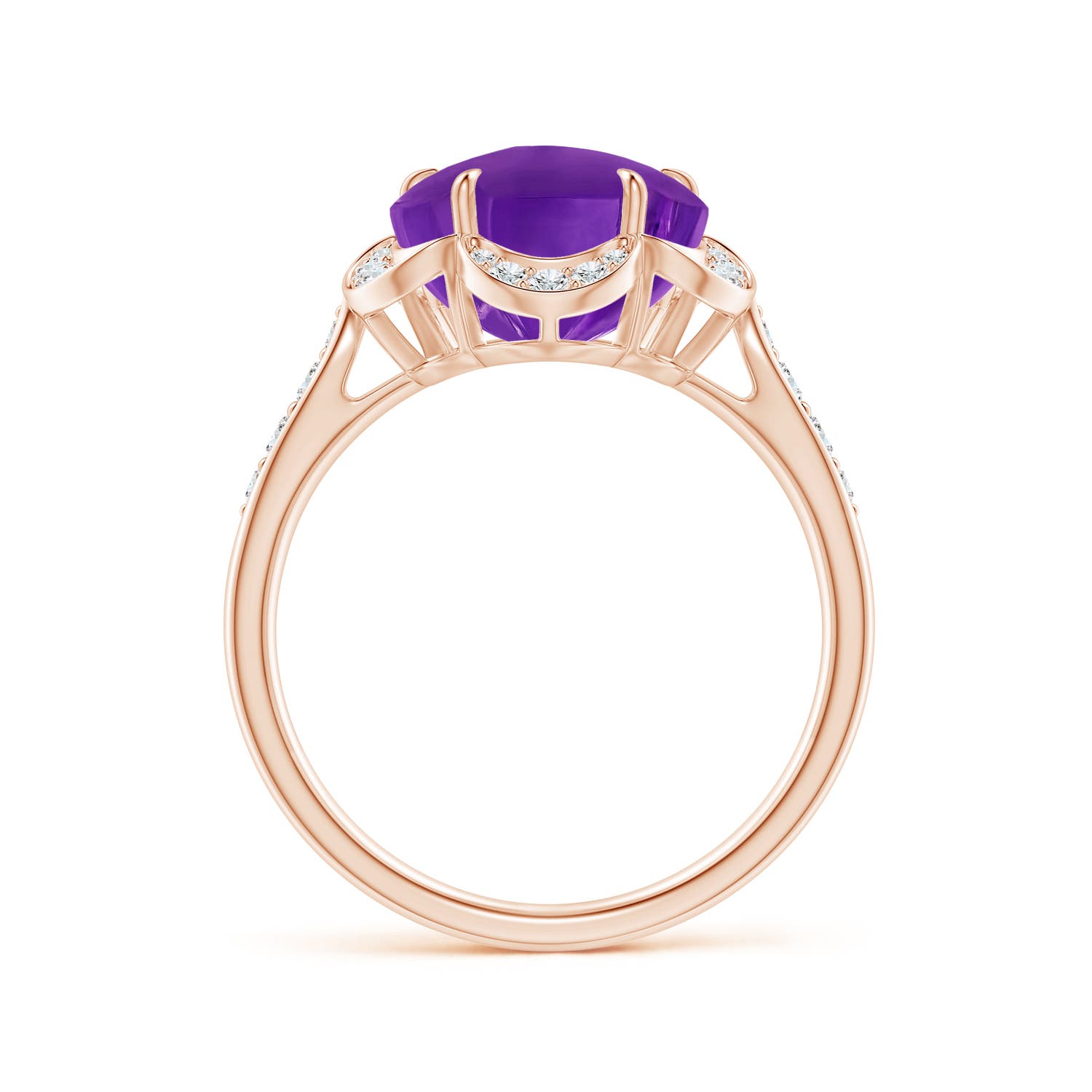 AAAA - Amethyst / 4.69 CT / 14 KT Rose Gold