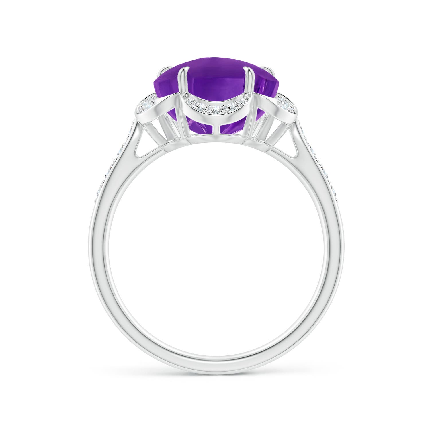 AAAA - Amethyst / 4.69 CT / 14 KT White Gold