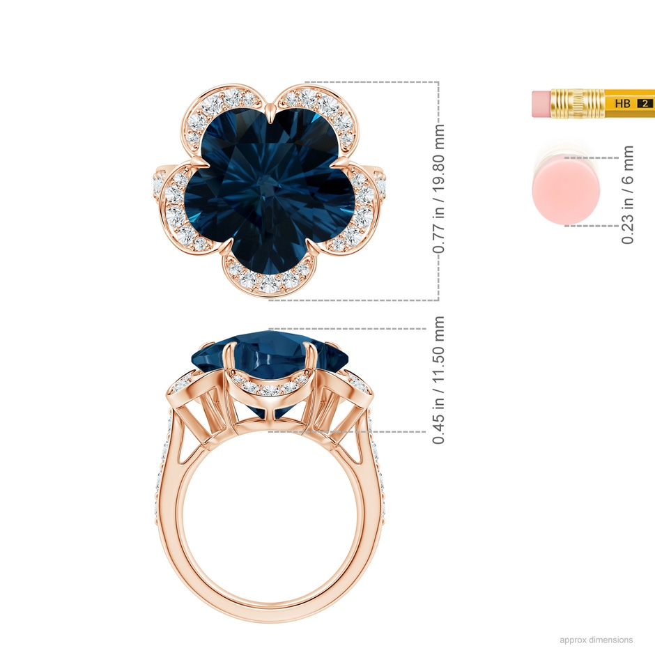 14.61x15.14x10.35mm AAAA FC_SR2812LBTD_H-RGE-AAAA-14.61x15.14x10.35 in 18K Rose Gold ruler
