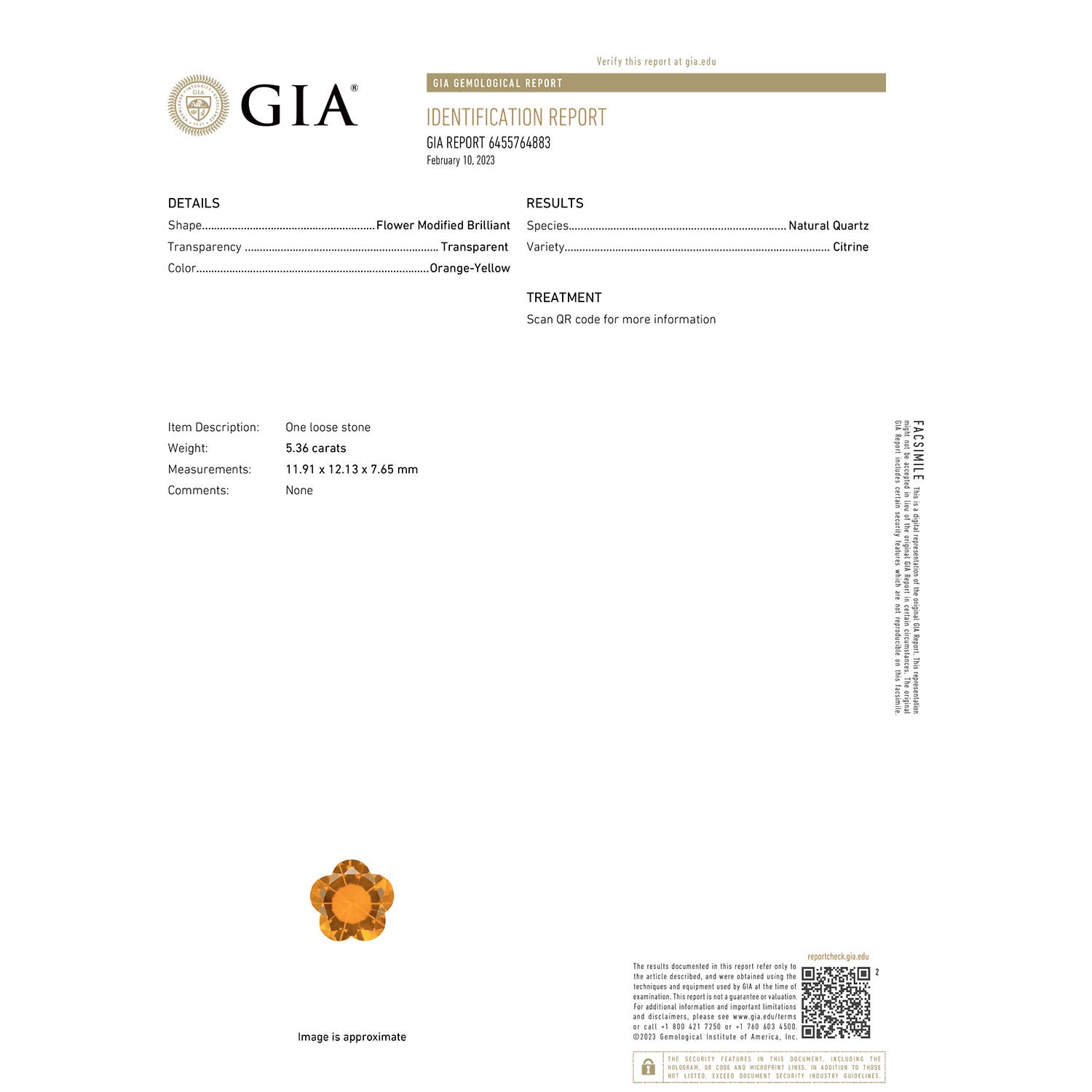 FC_SR2813CT_H GIA_Certificate - certificate
