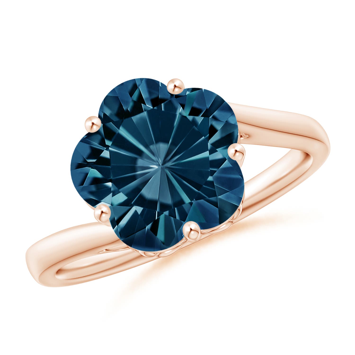 AAAA - London Blue Topaz / 4.2 CT / 14 KT Rose Gold