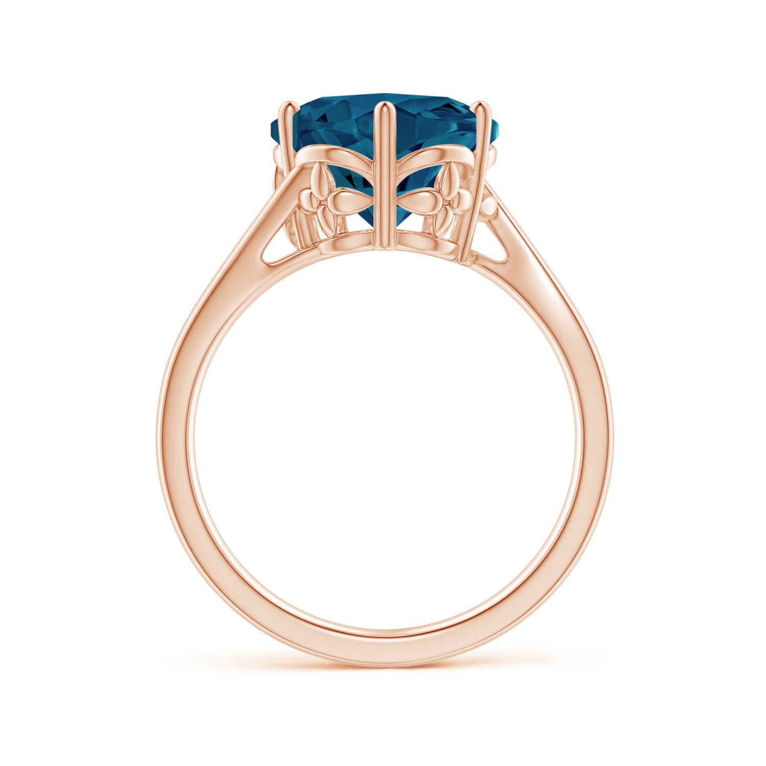 AAAA - London Blue Topaz / 4.2 CT / 14 KT Rose Gold