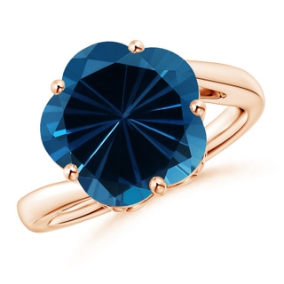 Five Petal Flower AAAA London Blue Topaz