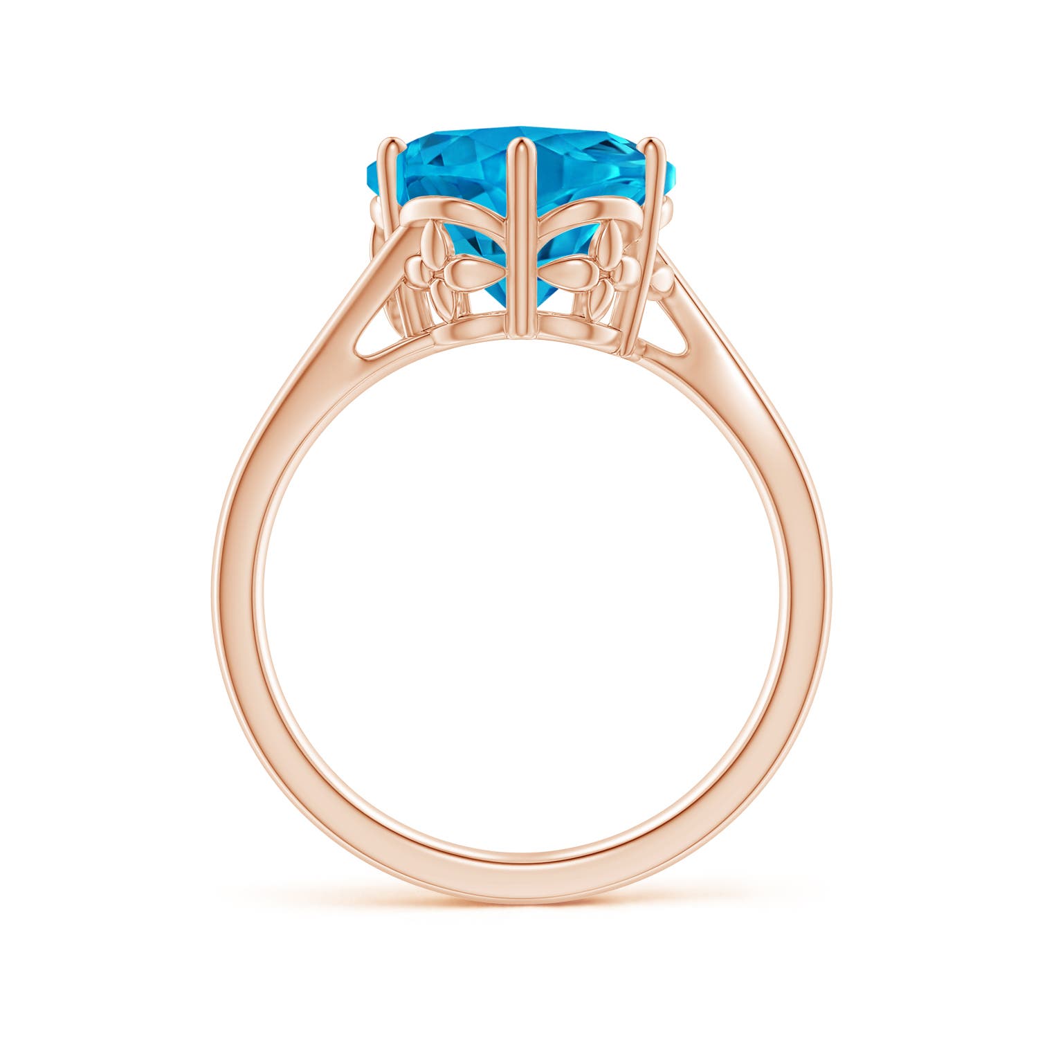 AAAA - Swiss Blue Topaz / 4.2 CT / 14 KT Rose Gold