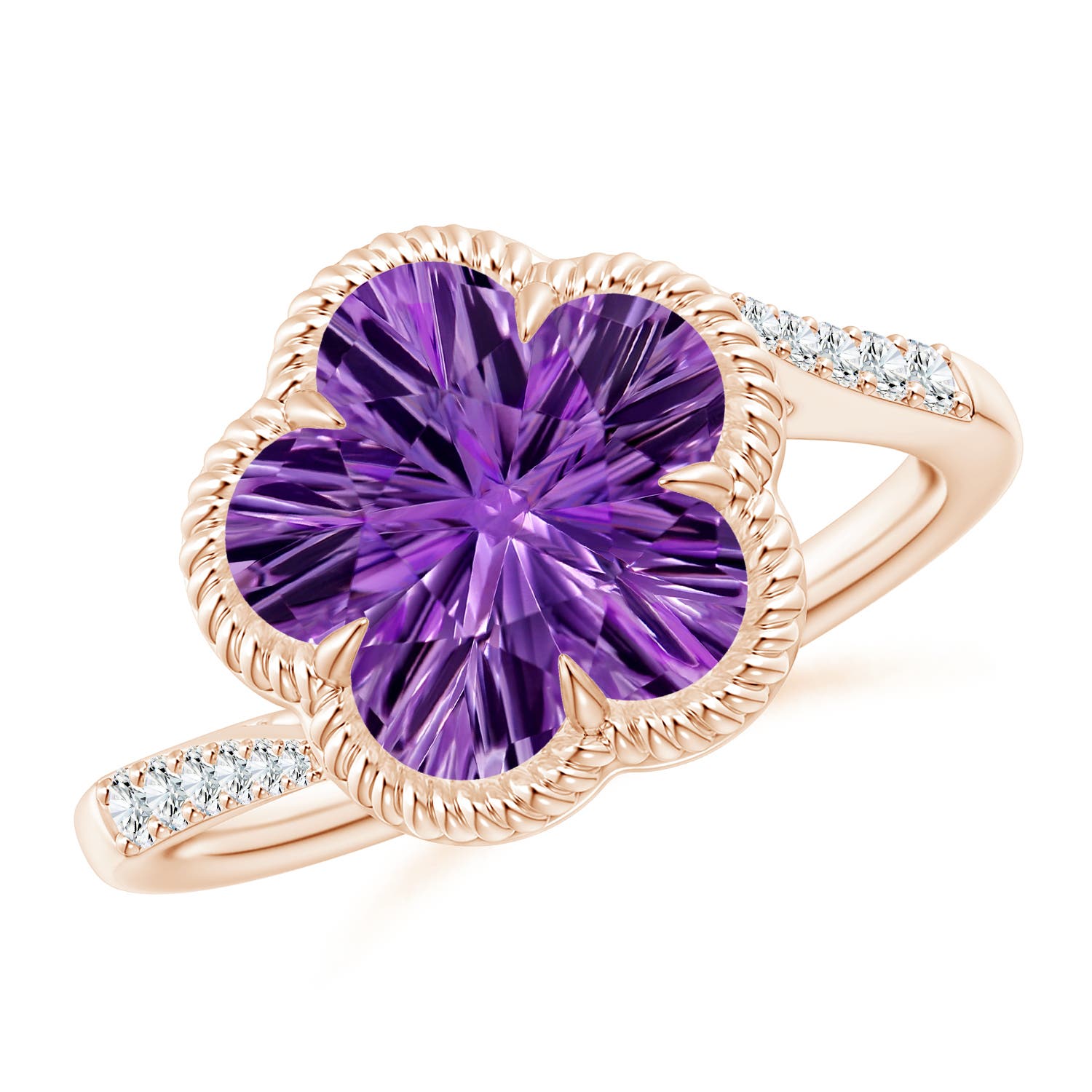 AAAA - Amethyst / 3.81 CT / 14 KT Rose Gold