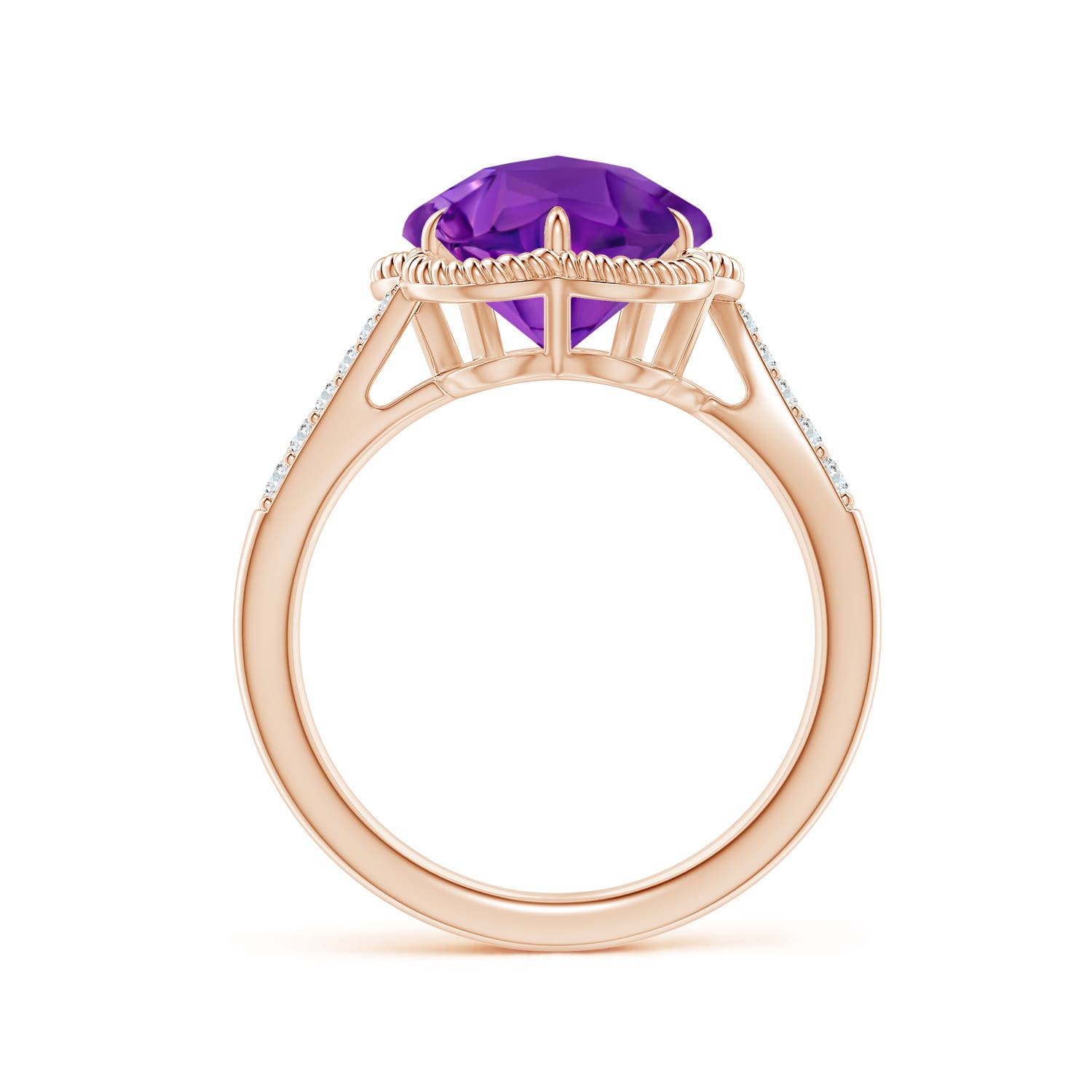 AAAA - Amethyst / 3.81 CT / 14 KT Rose Gold