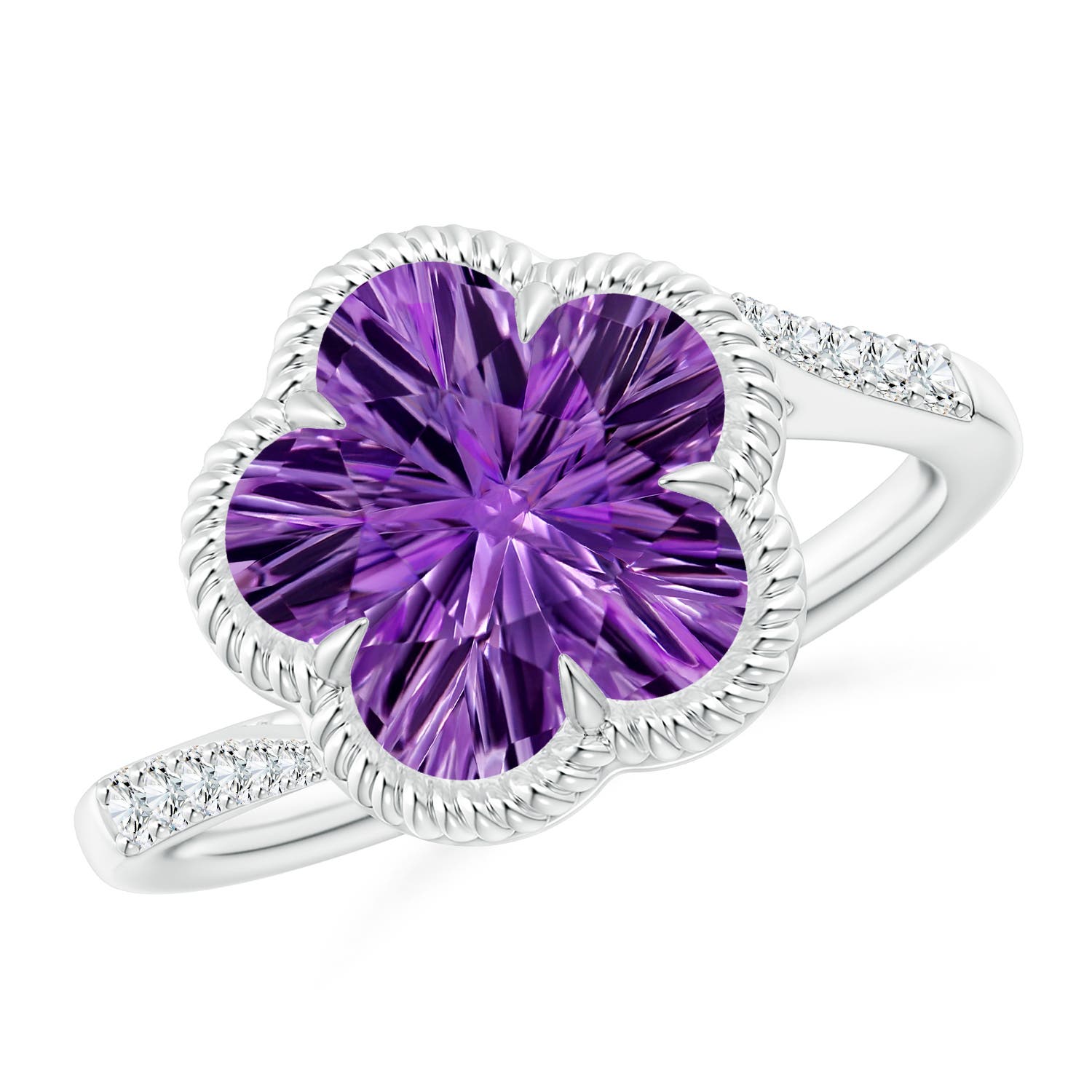 AAAA - Amethyst / 3.81 CT / 14 KT White Gold