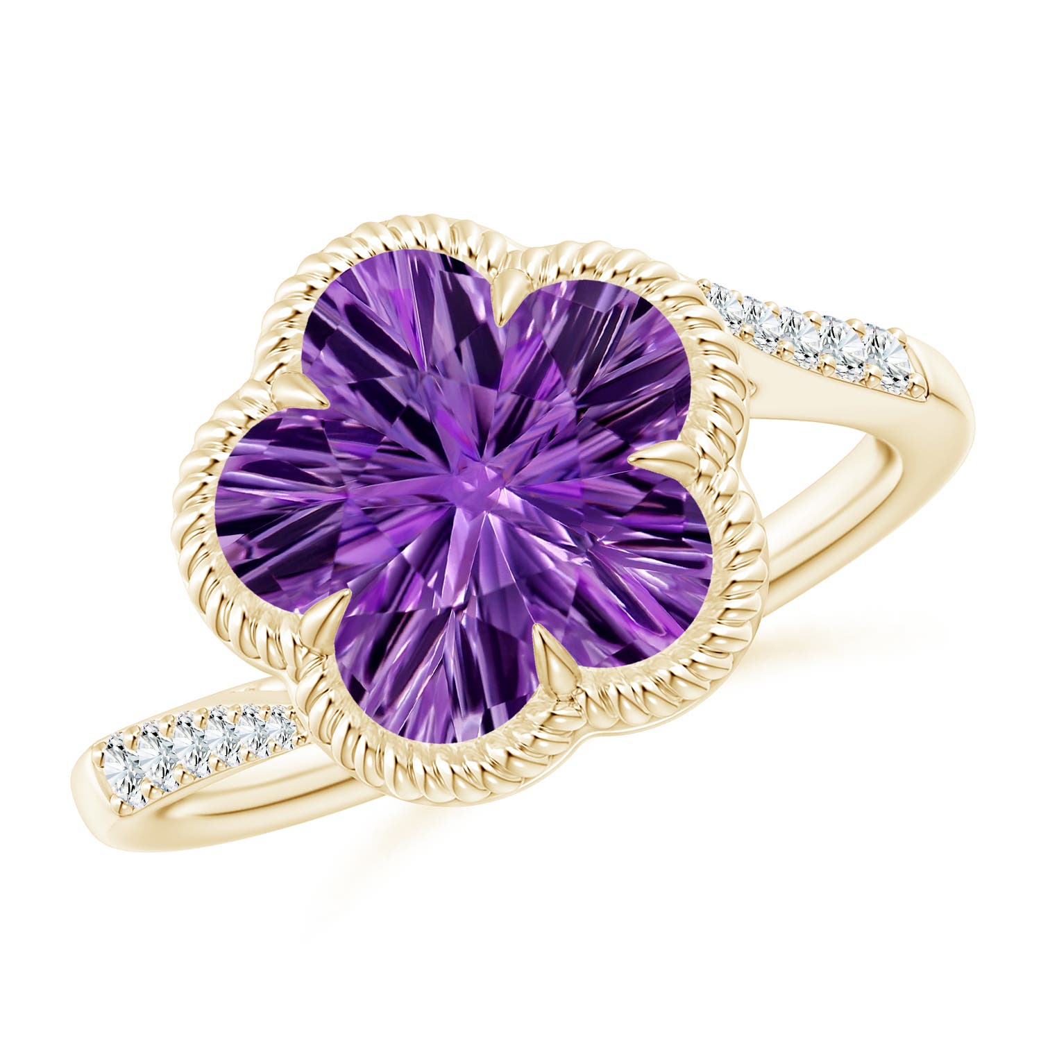 AAAA - Amethyst / 3.81 CT / 14 KT Yellow Gold