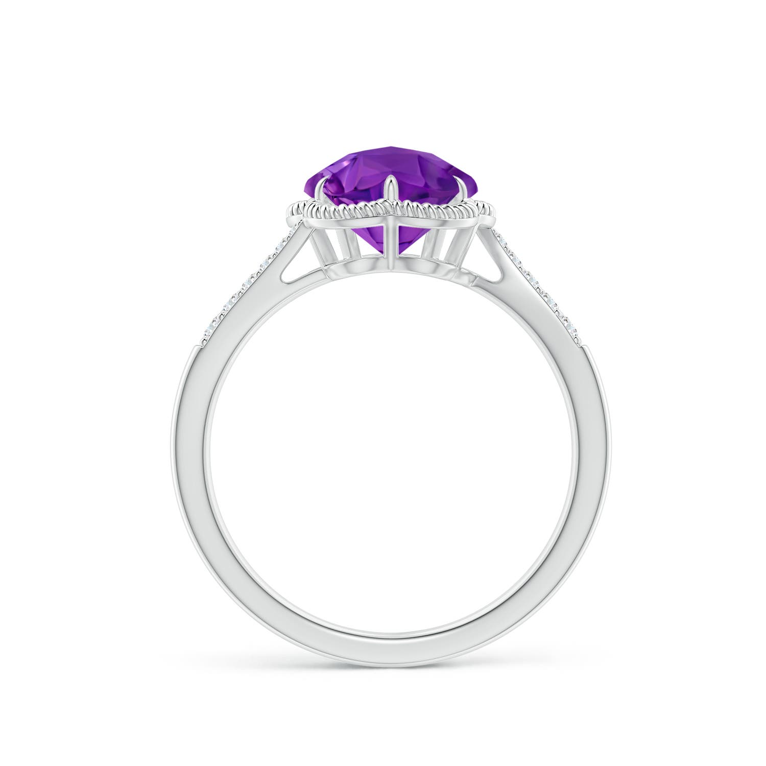 AAAA - Amethyst / 2.09 CT / 14 KT White Gold