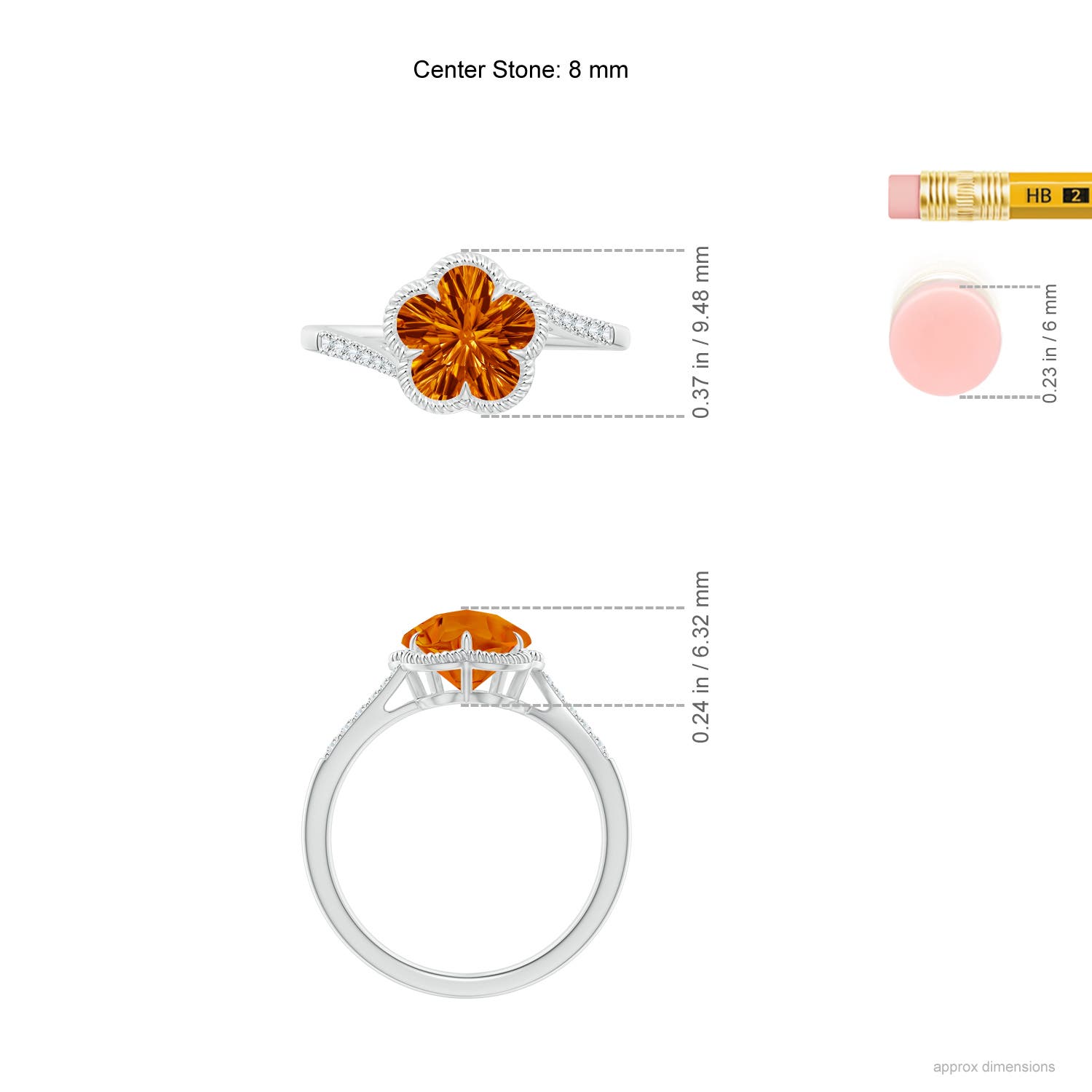 AAAA - Citrine / 2.09 CT / 14 KT White Gold