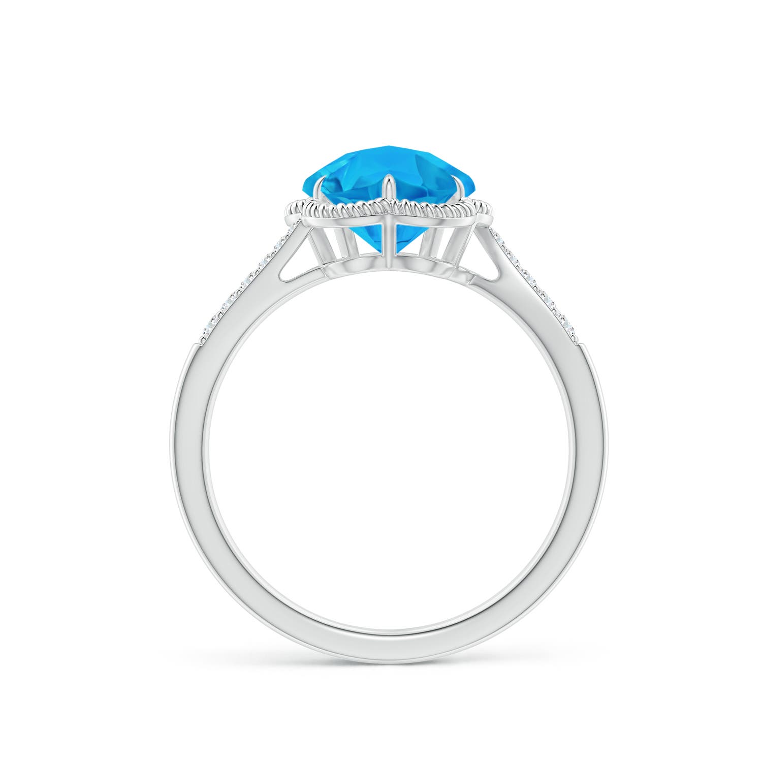 AAAA - Swiss Blue Topaz / 2.39 CT / 14 KT White Gold