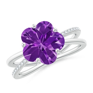 Five Petal Flower AAAA Amethyst