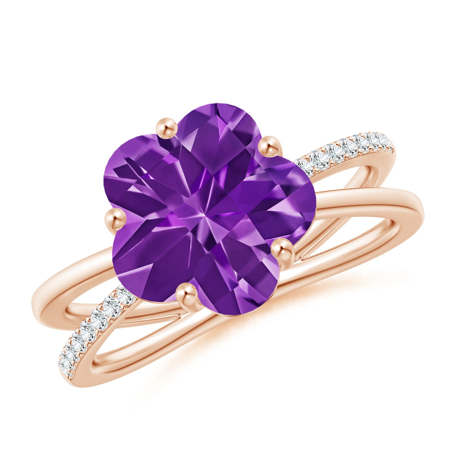 AAAA - Amethyst / 3.19 CT / 14 KT Rose Gold