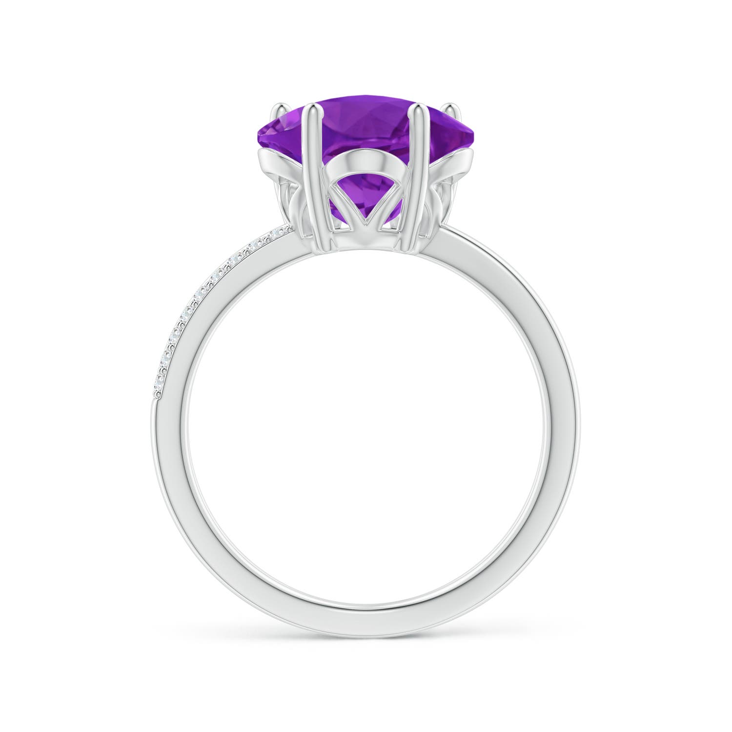 AAAA - Amethyst / 3.19 CT / 14 KT White Gold