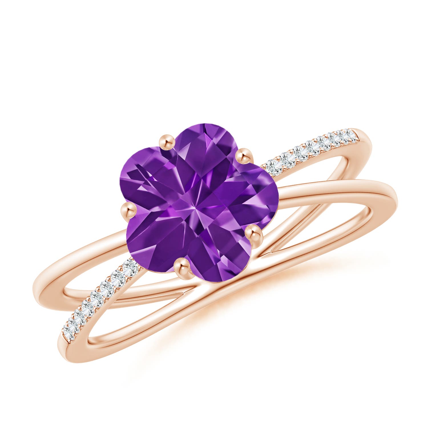 AAAA - Amethyst / 1.65 CT / 14 KT Rose Gold