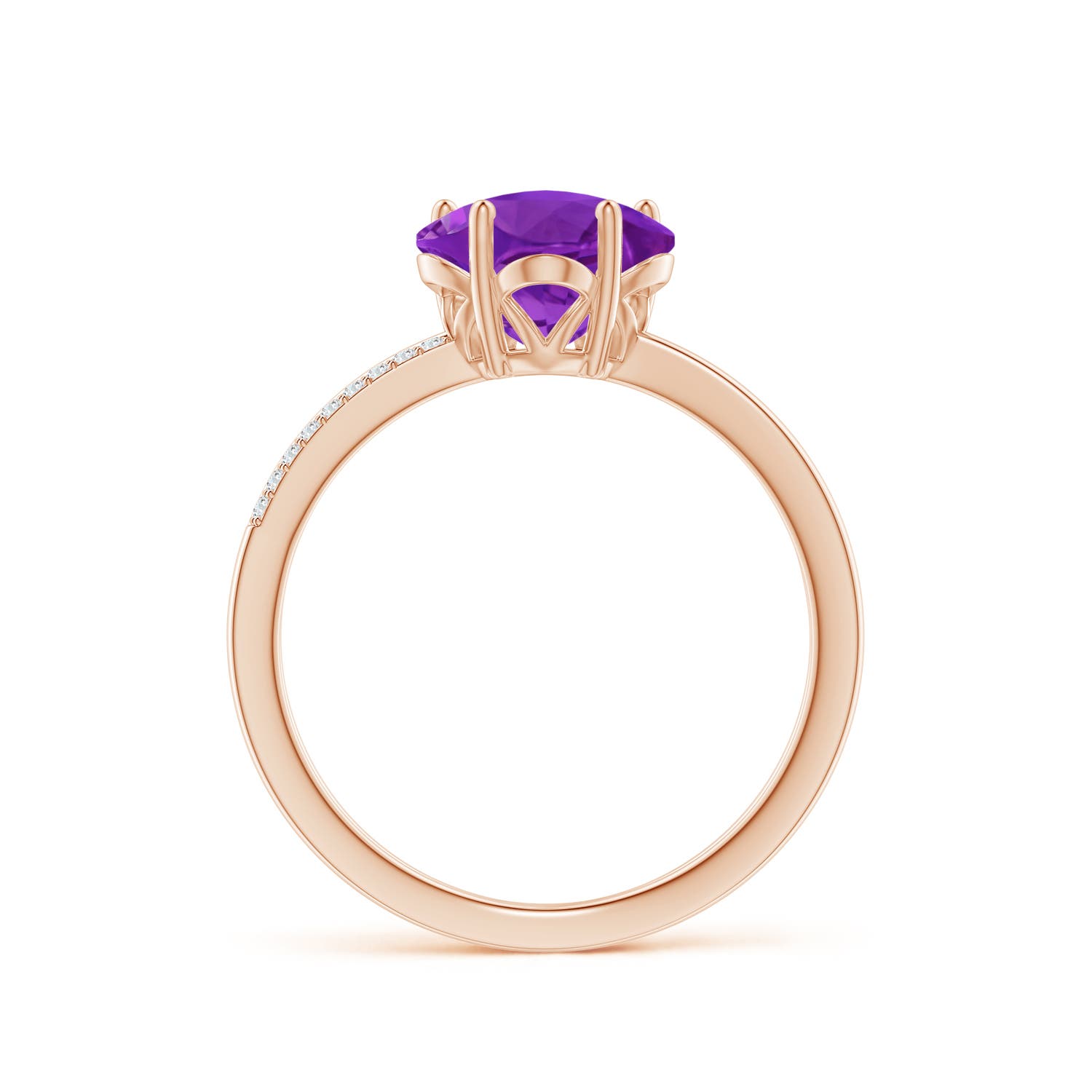 AAAA - Amethyst / 1.65 CT / 14 KT Rose Gold