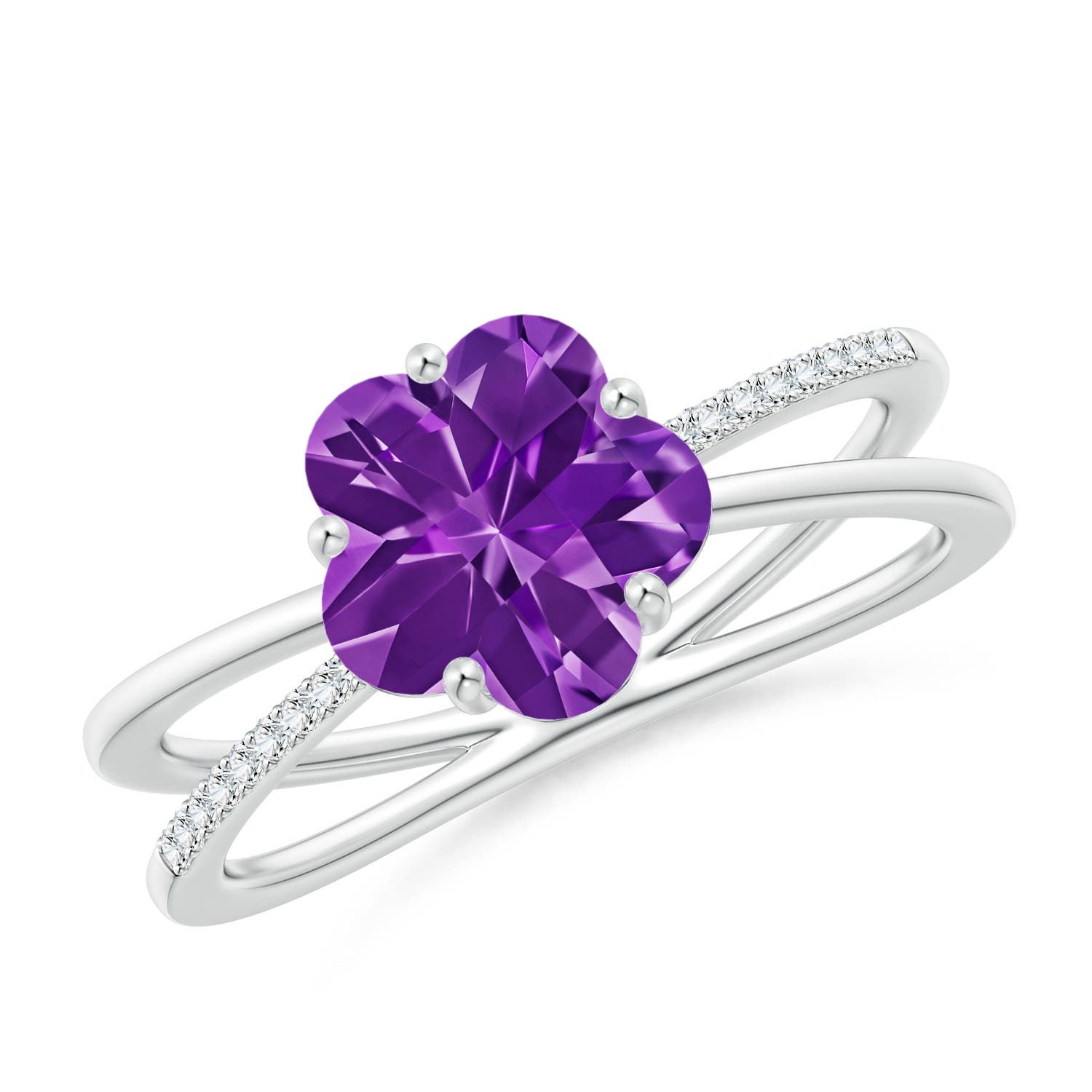 AAAA - Amethyst / 1.65 CT / 14 KT White Gold