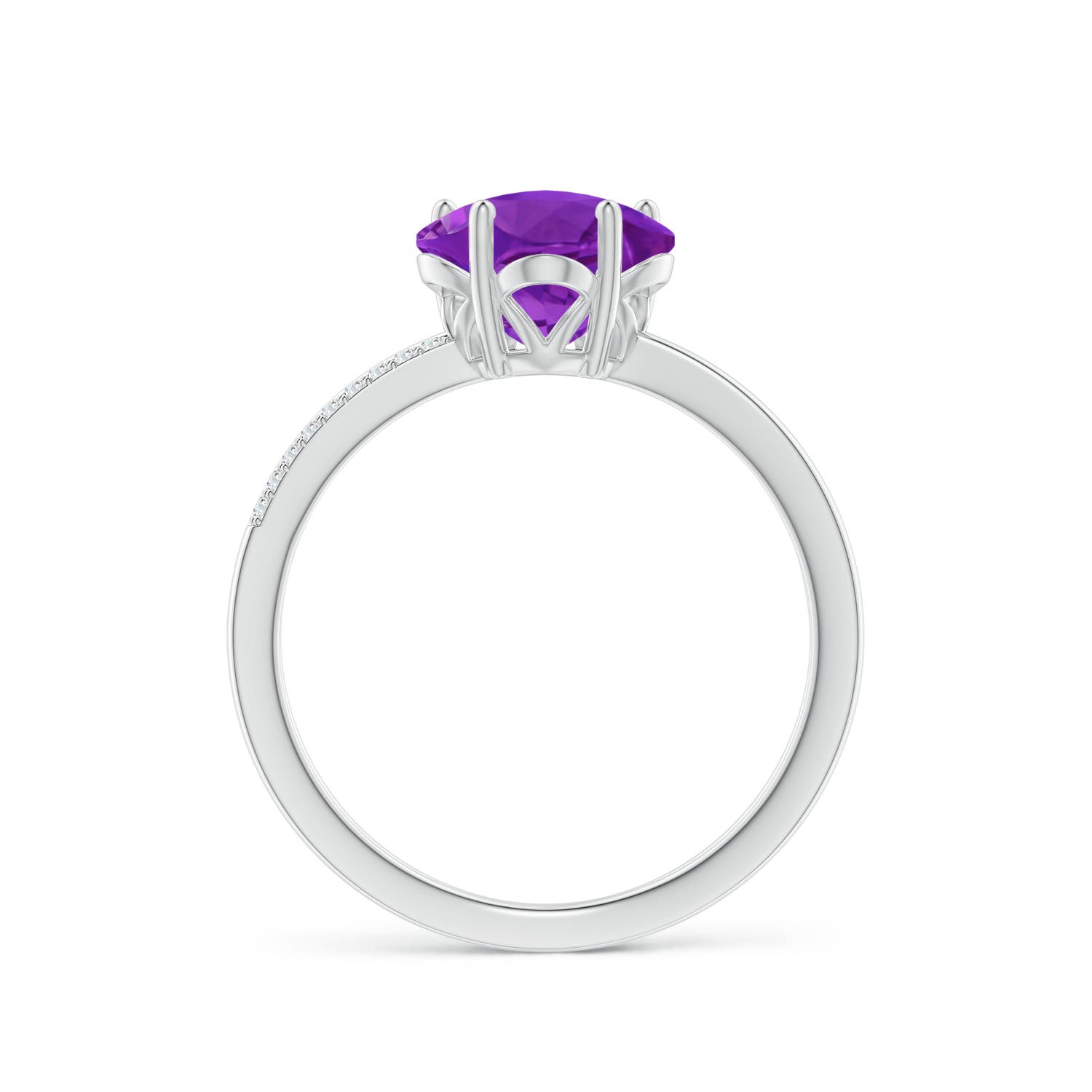 AAAA - Amethyst / 1.65 CT / 14 KT White Gold