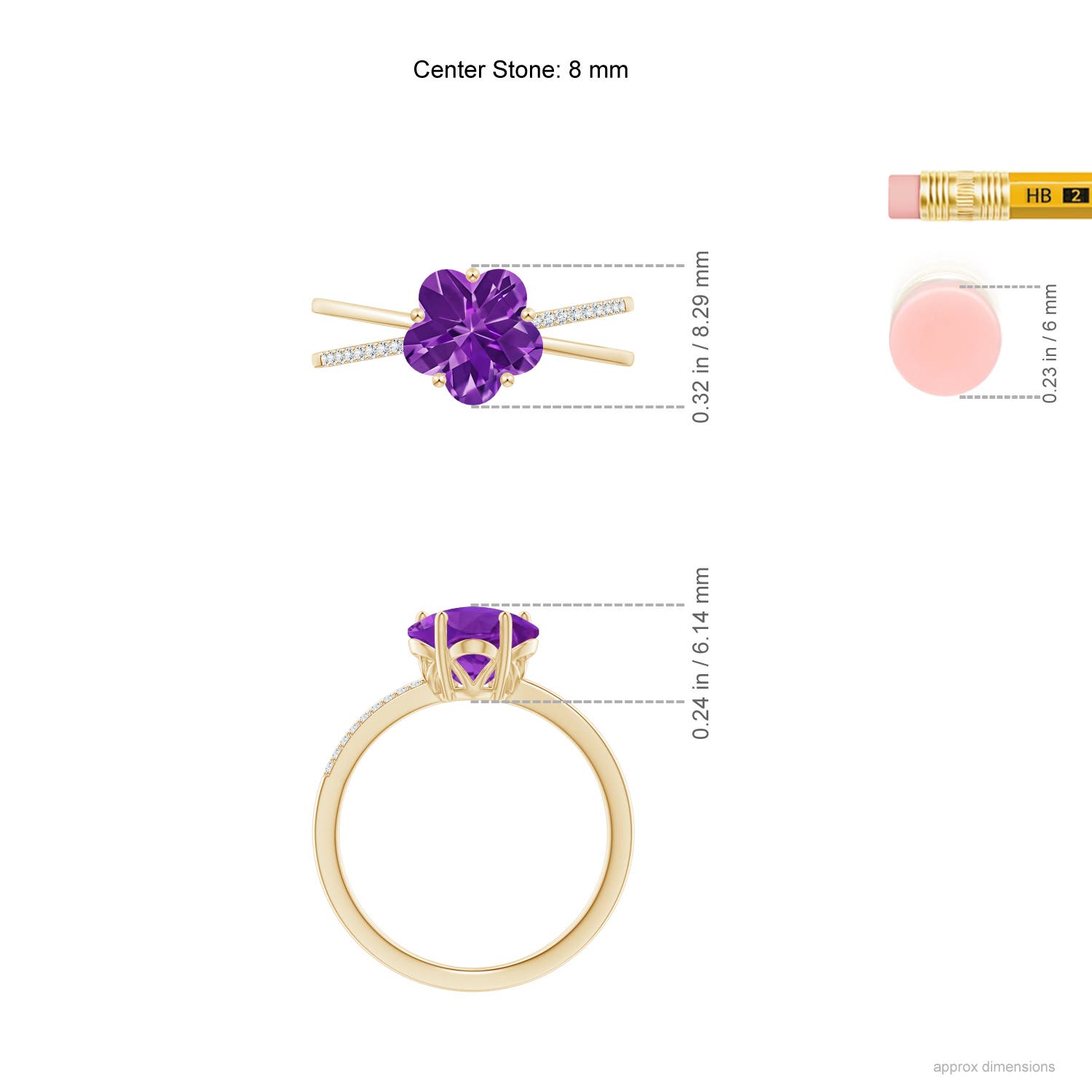 AAAA - Amethyst / 1.65 CT / 14 KT Yellow Gold