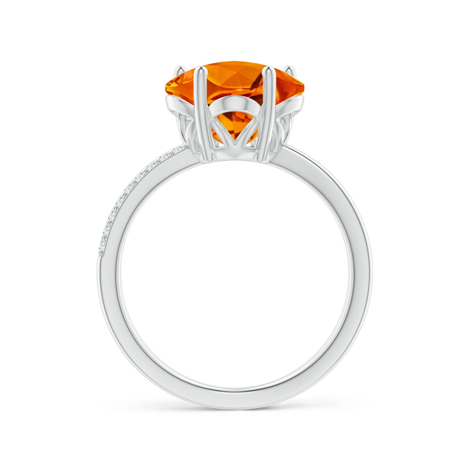 AAAA - Citrine / 3.19 CT / 14 KT White Gold