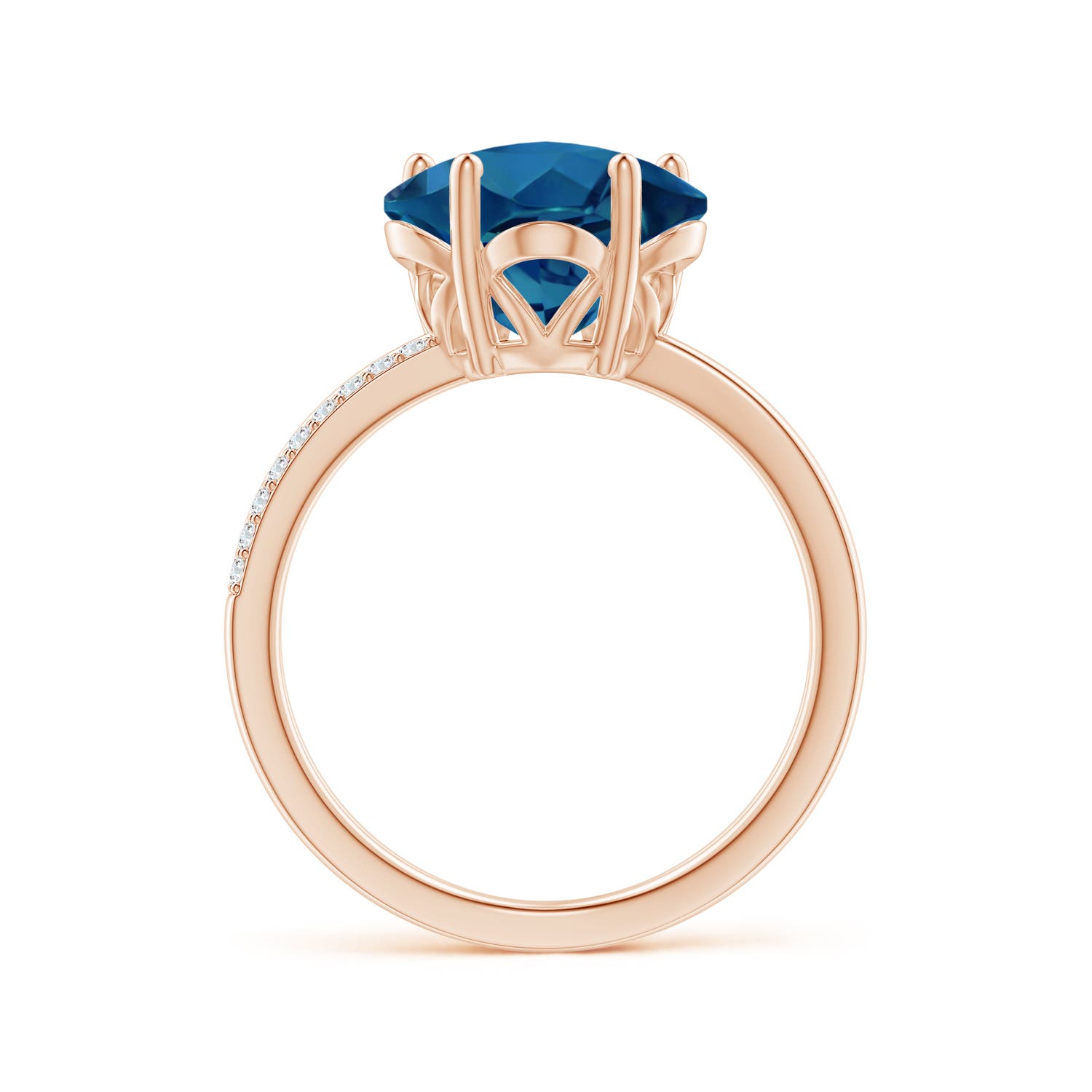 AAAA - London Blue Topaz / 3.79 CT / 14 KT Rose Gold