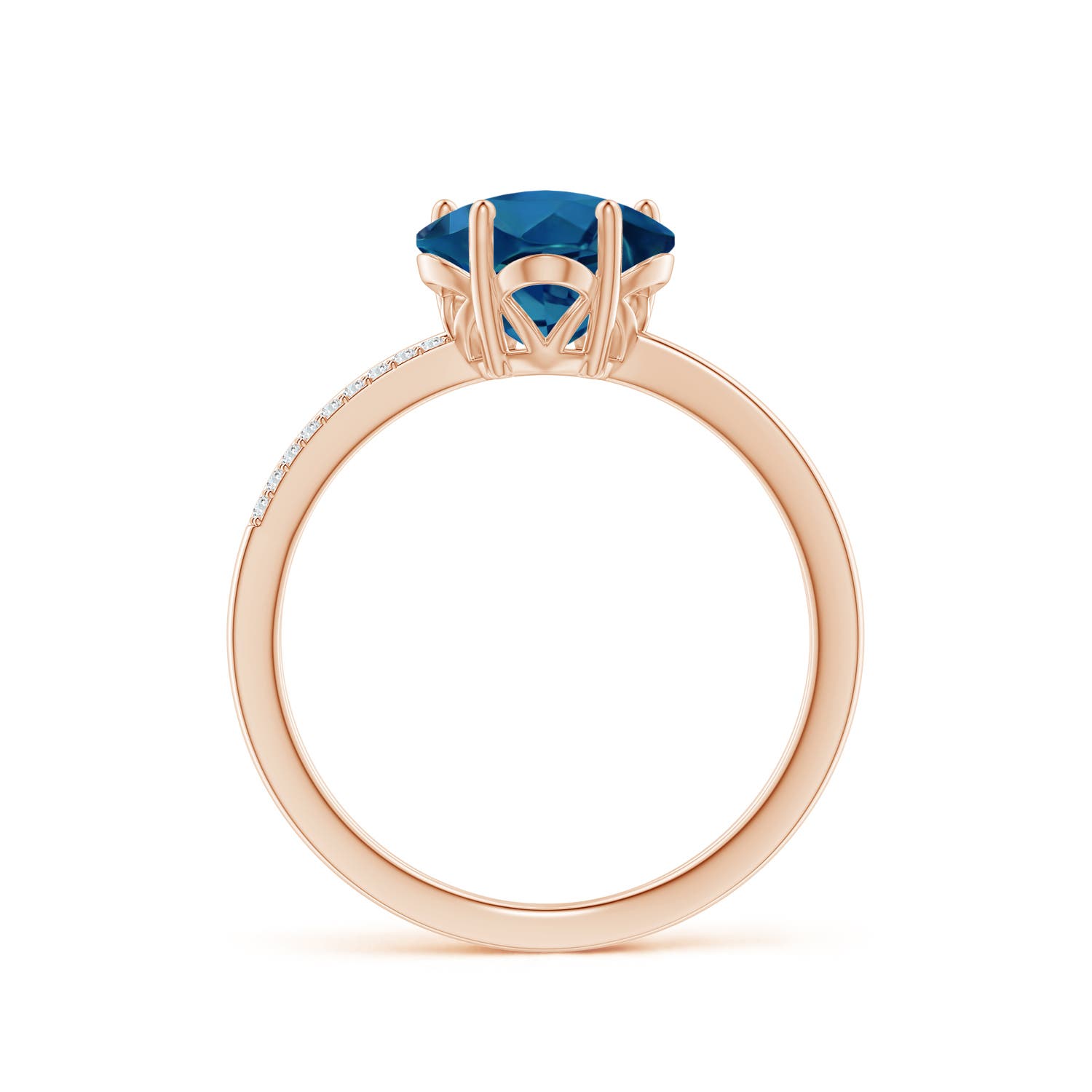 AAAA - London Blue Topaz / 1.95 CT / 14 KT Rose Gold