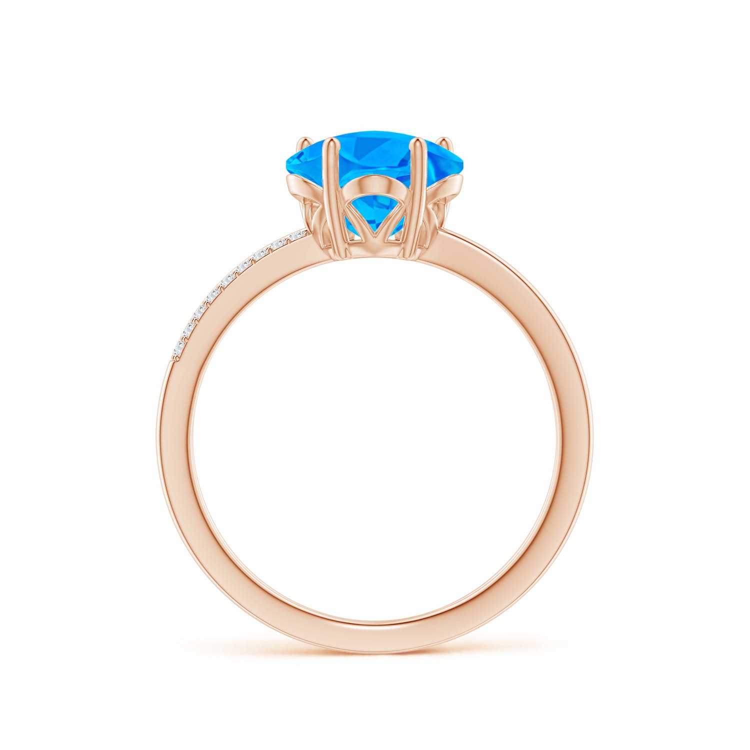 AAAA - Swiss Blue Topaz / 1.95 CT / 14 KT Rose Gold