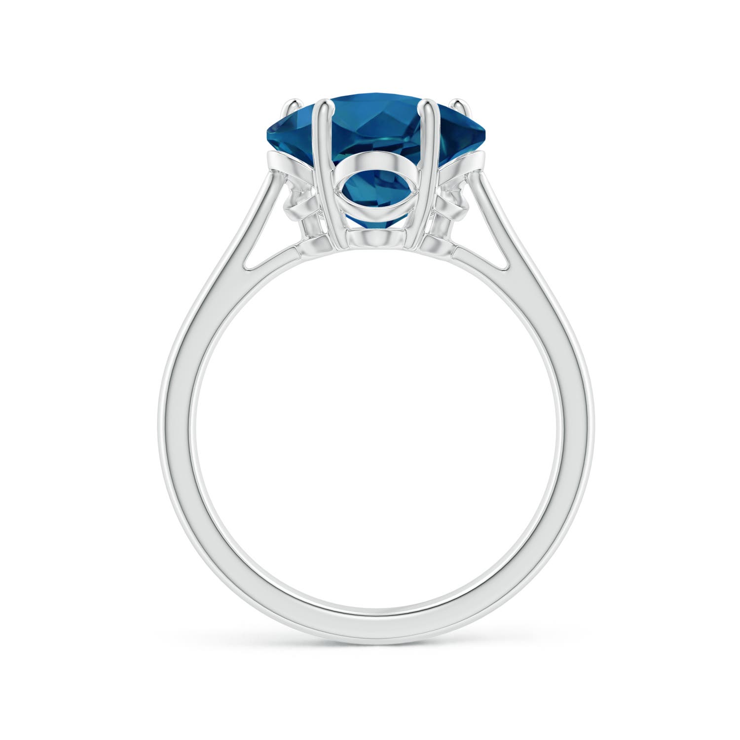 AAAA - London Blue Topaz / 3.7 CT / 14 KT White Gold