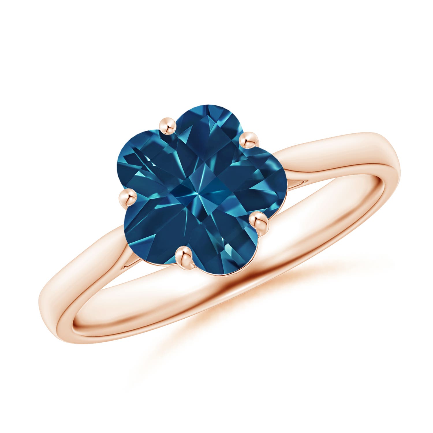 AAAA - London Blue Topaz / 1.9 CT / 14 KT Rose Gold