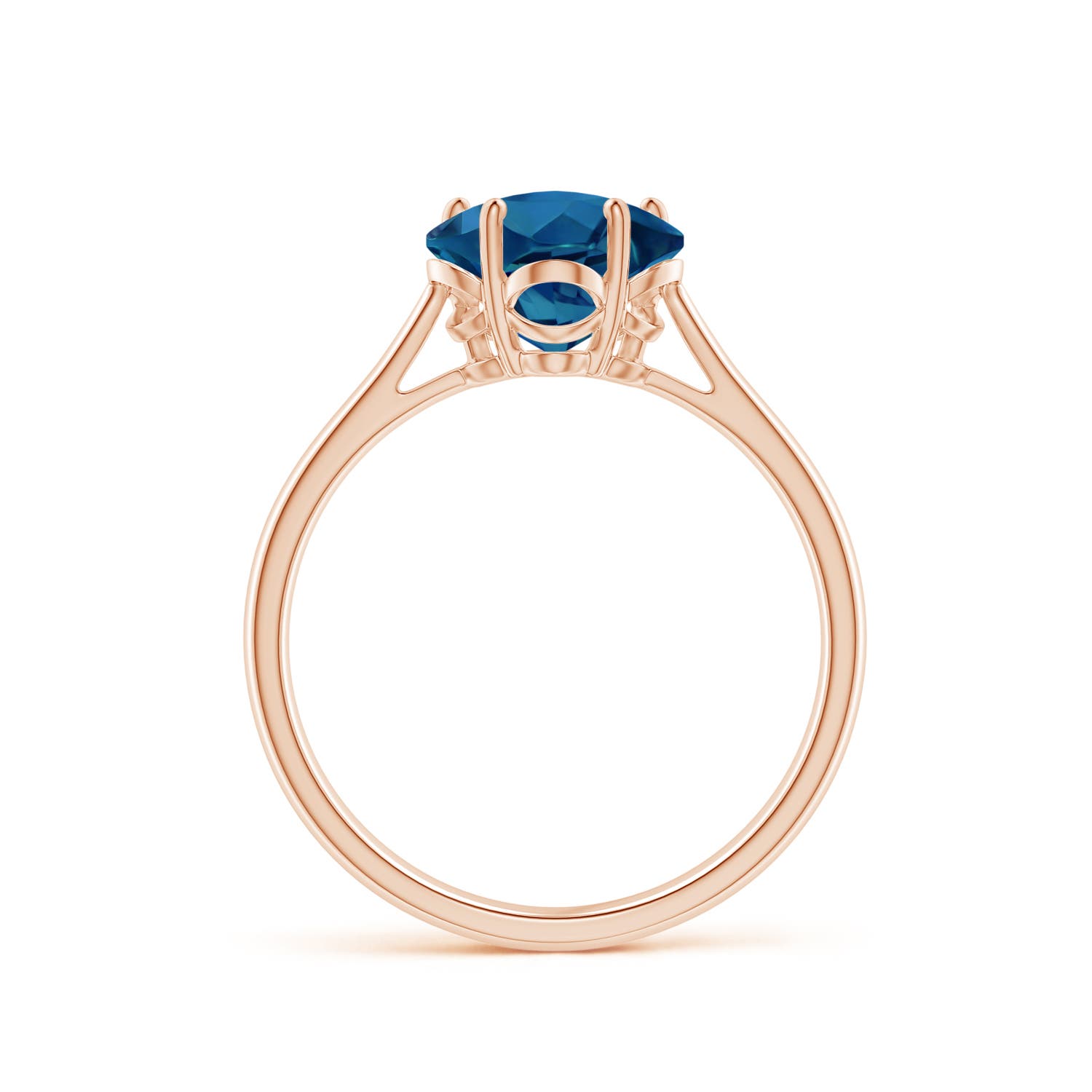 AAAA - London Blue Topaz / 1.9 CT / 14 KT Rose Gold